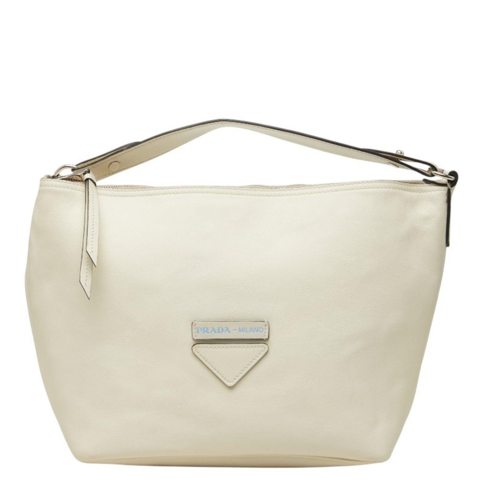 Prada White Leather Shoulder Bag (Pre-Owned)