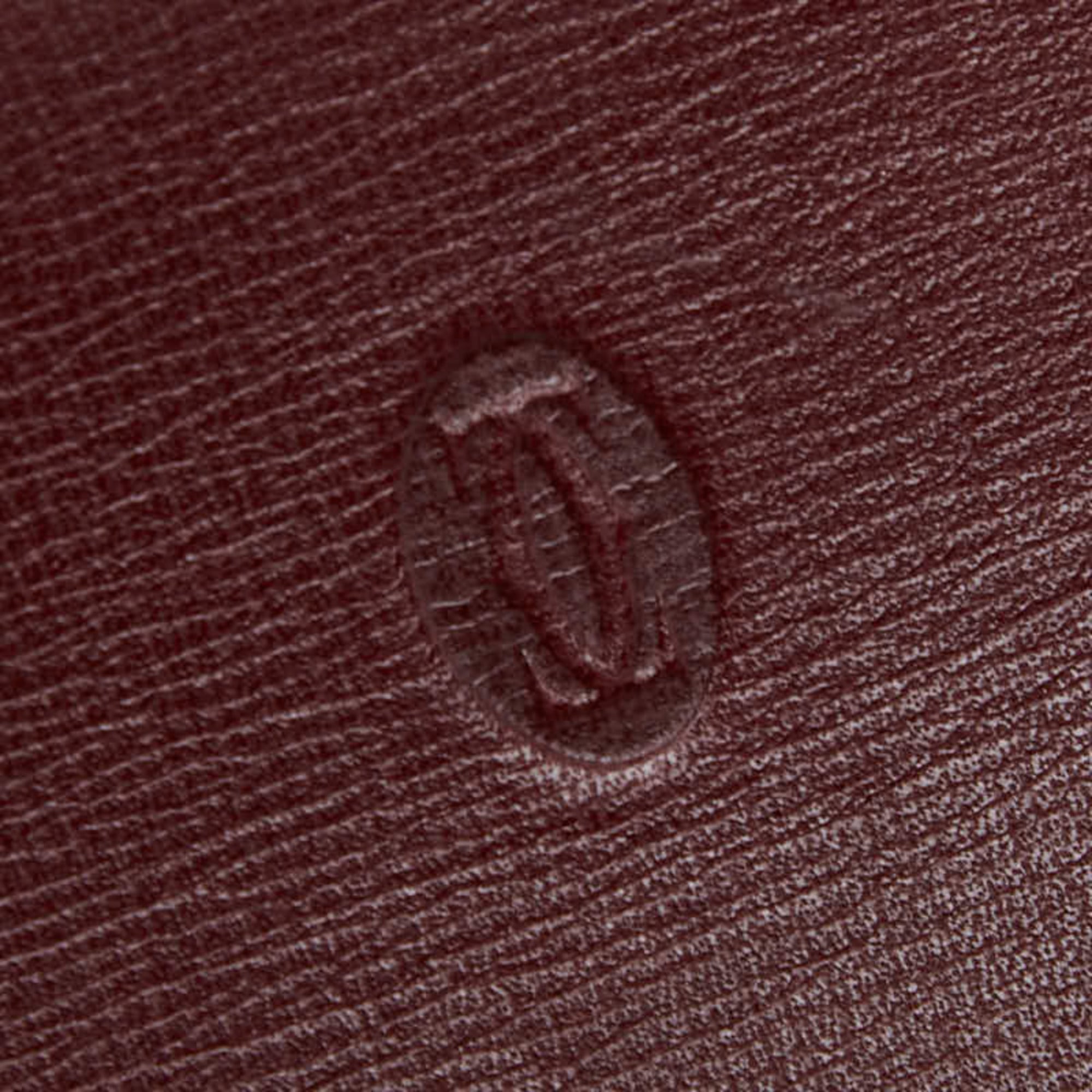 Cartier Bordeaux Wine Red Leather Pouch (Pre-Owned)