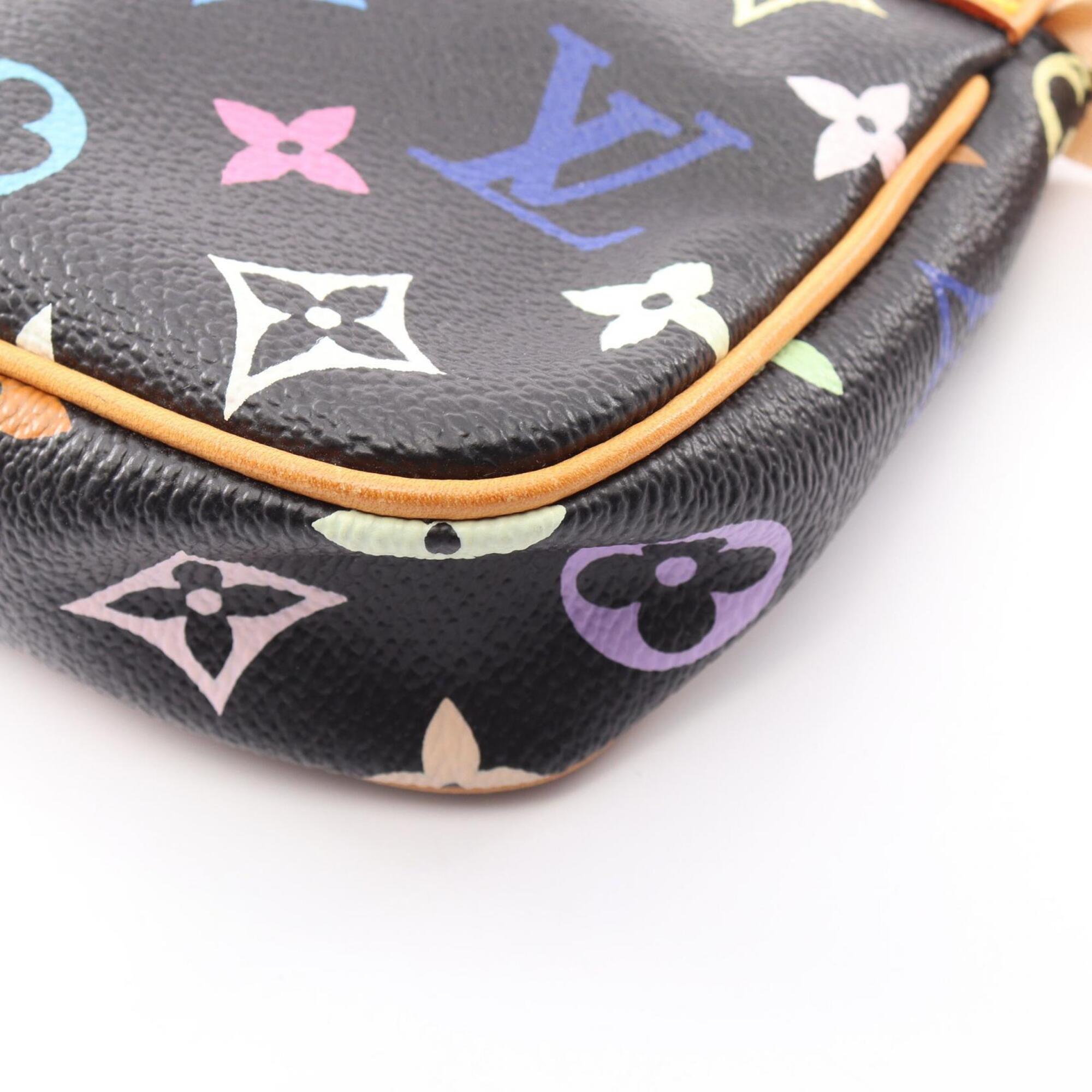 Louis Vuitton Monogram Multicolore Black Coated Canvas Leather Handbag (Pre-Owned)