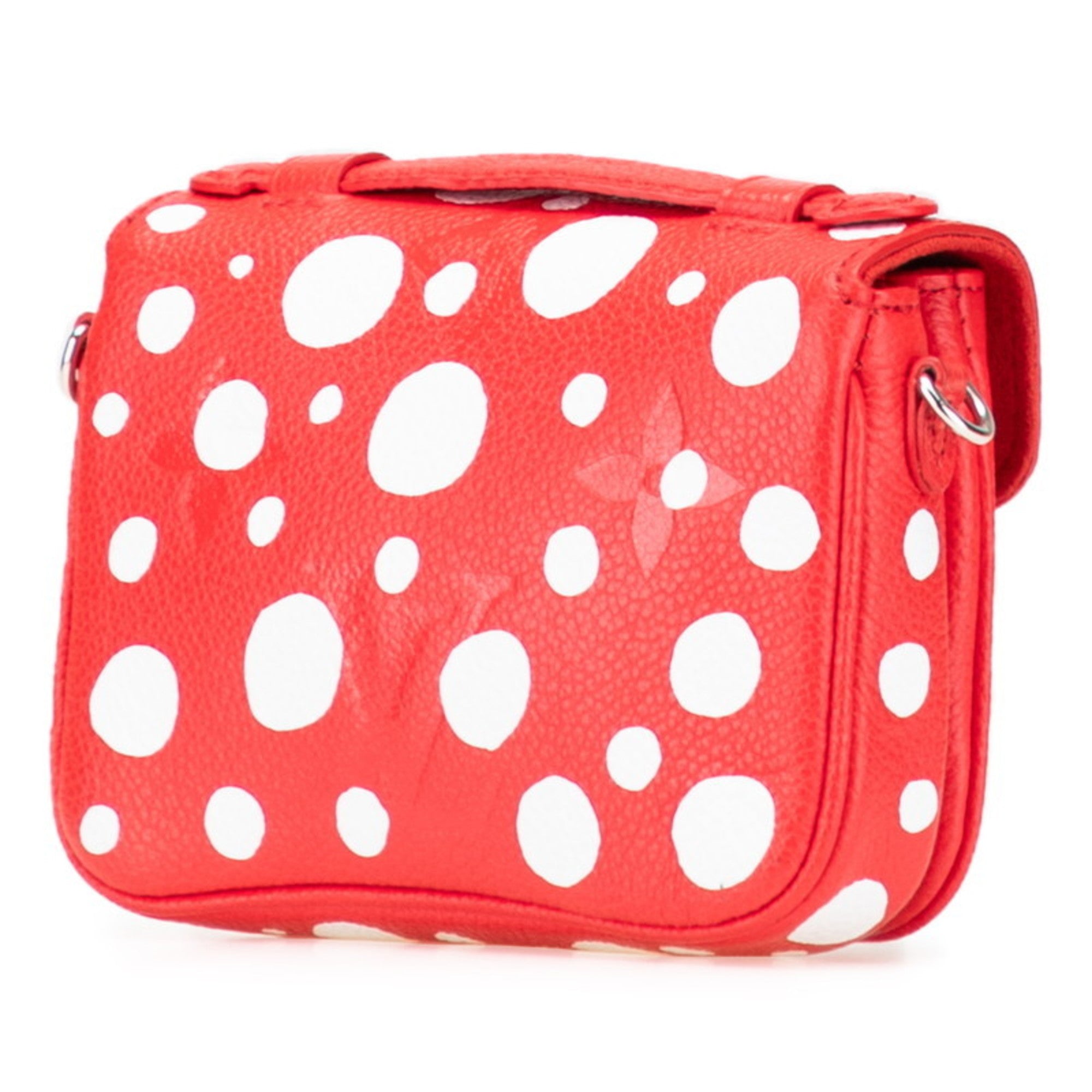 Louis Vuitton Yayoi Kusama Red Color White Leather Handbag Shoulder Bag (Pre-Owned)