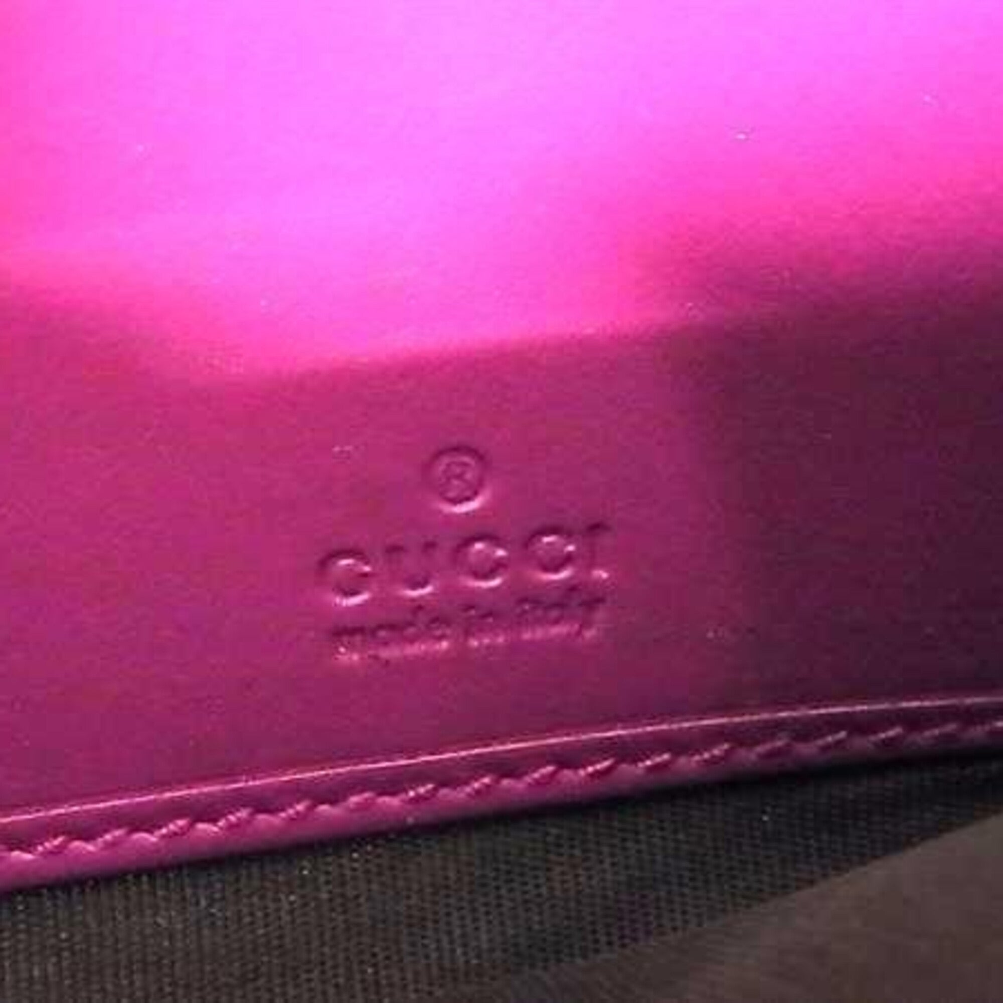 Gucci Purple Leather Long Wallet (Bi-Fold) (Pre-Owned)