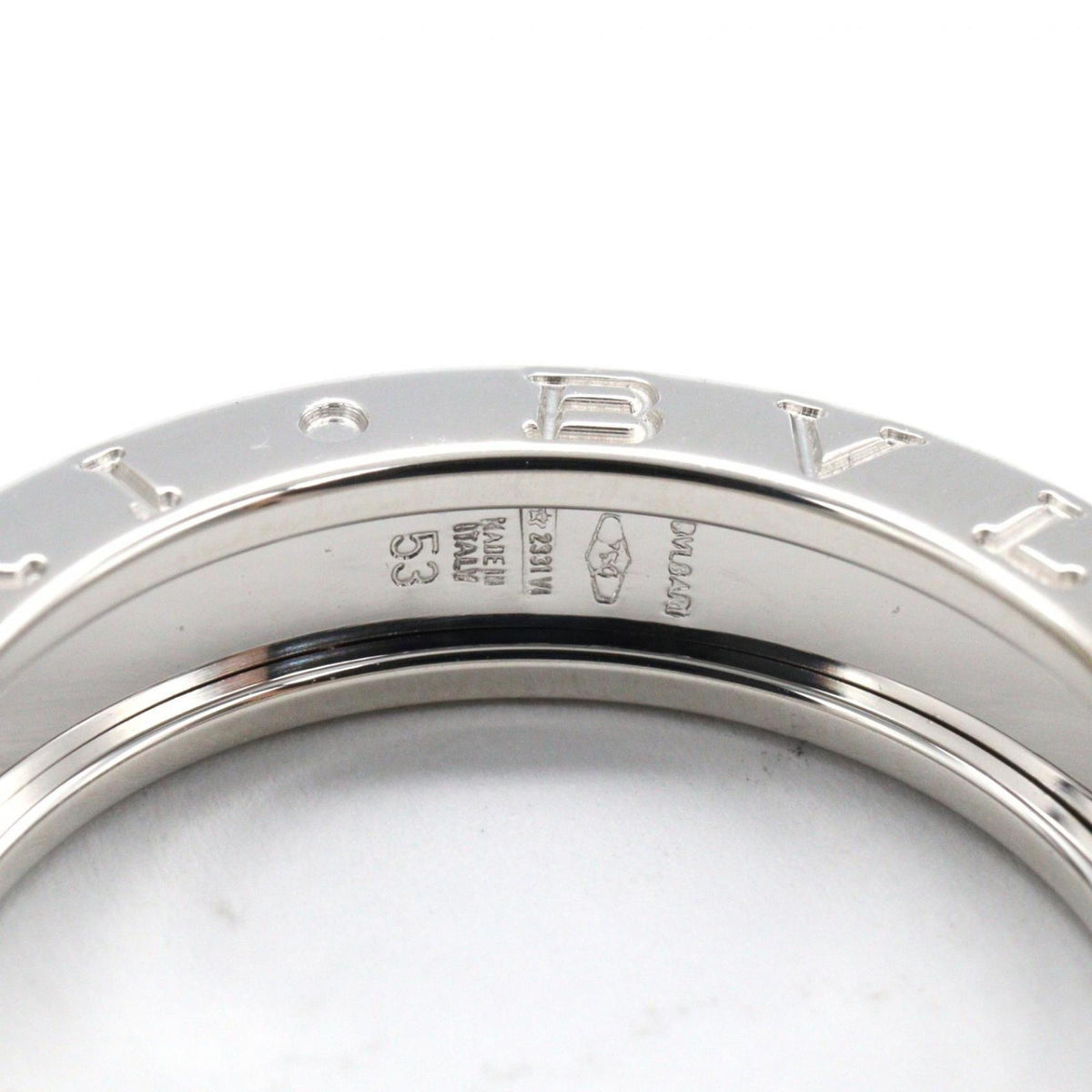 Bvlgari Silver White Gold (18K) Band Ring (Pre-Owned)