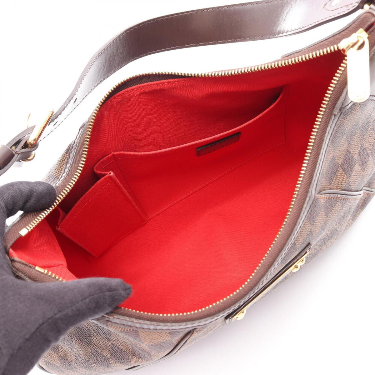 Louis Vuitton Brown Coated Canvas Leather Handbag Shoulder Bag (Pre-Owned)