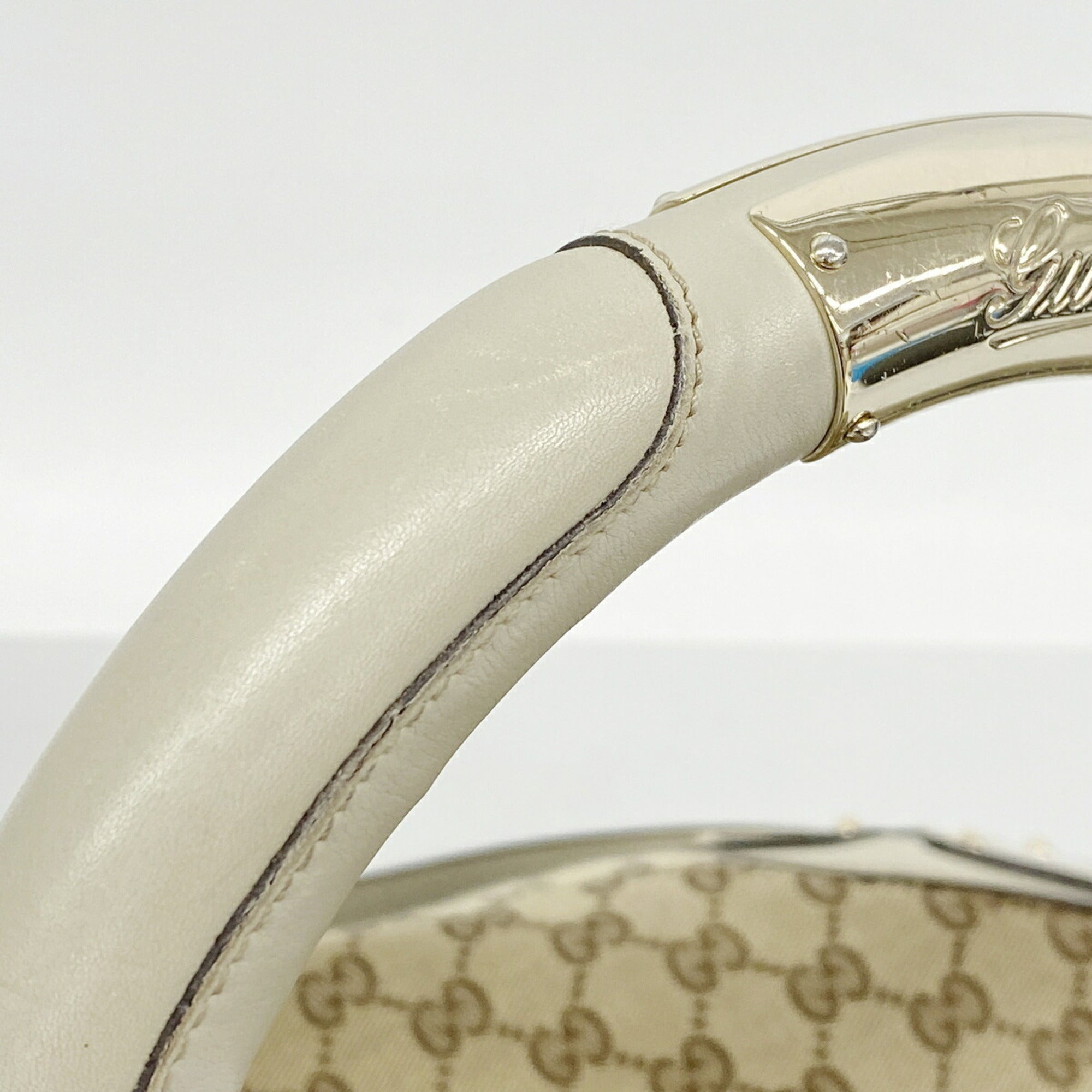Gucci Brown Canvas Handbag (Pre-Owned)
