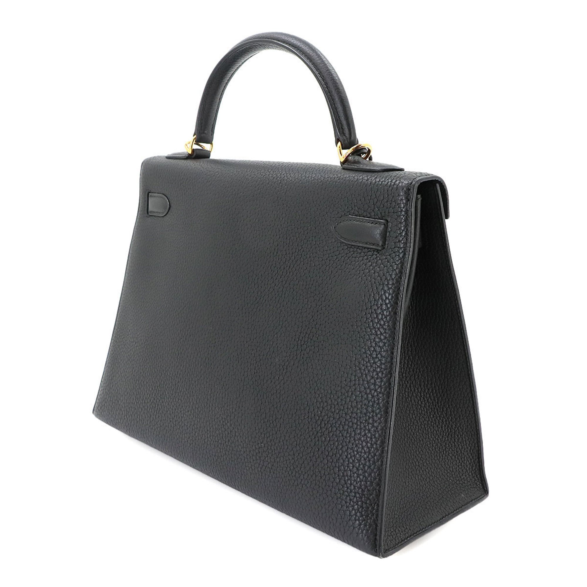 Hermes Black Togo Leather Handbag (Pre-Owned)