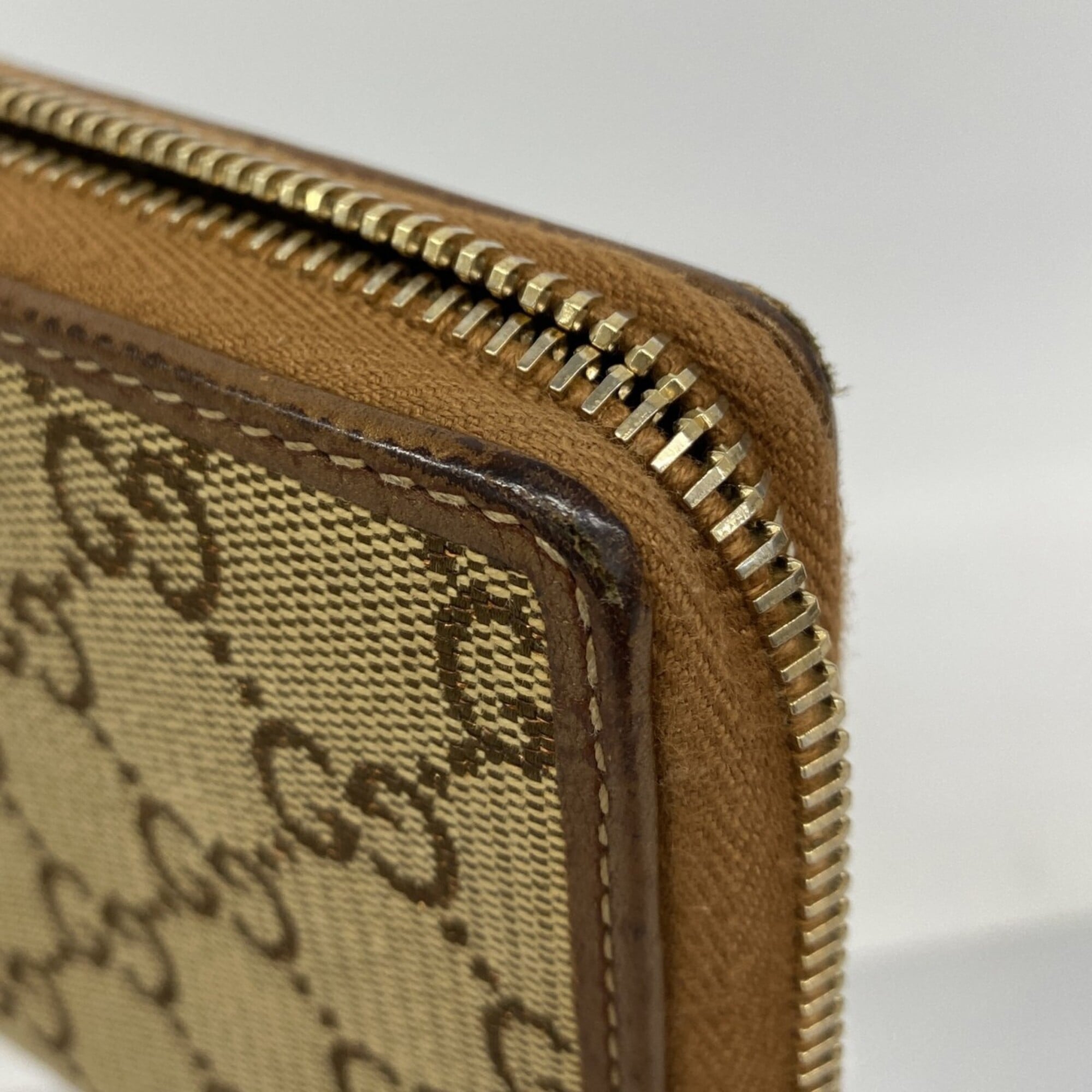 Gucci Brown Canvas Long Wallet (Bi-Fold) (Pre-Owned)