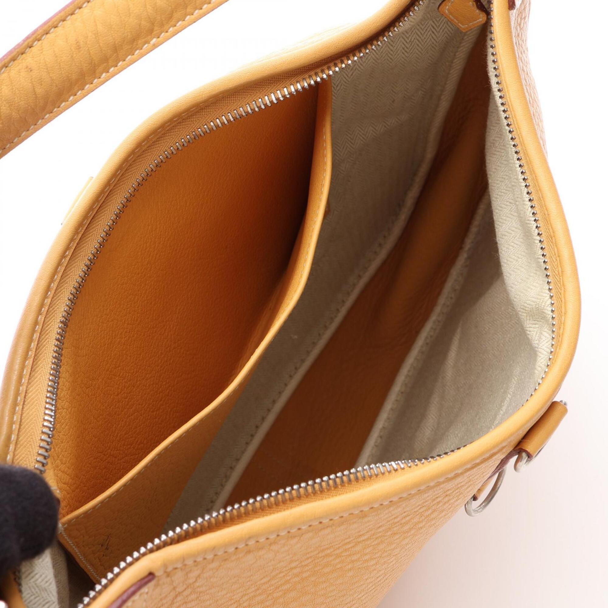 Hermes Brown Saffron Taurillon Clemence Leather Shoulder Bag (Pre-Owned)