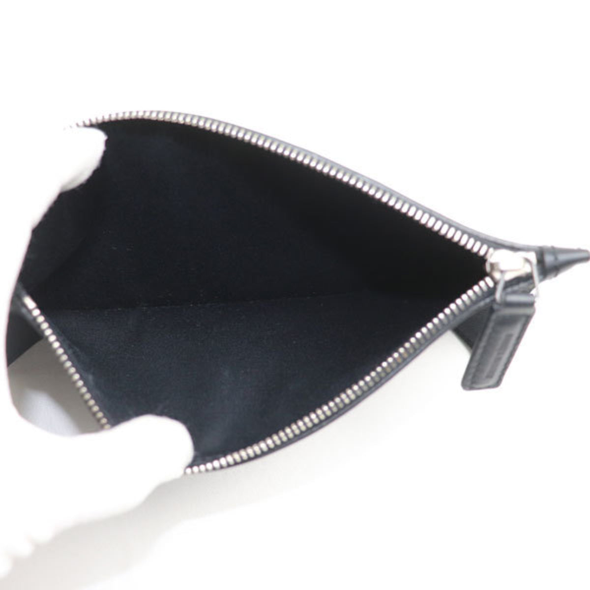 Yves Saint Laurent Black White Canvas Pouch Shoulder Bag (Pre-Owned)