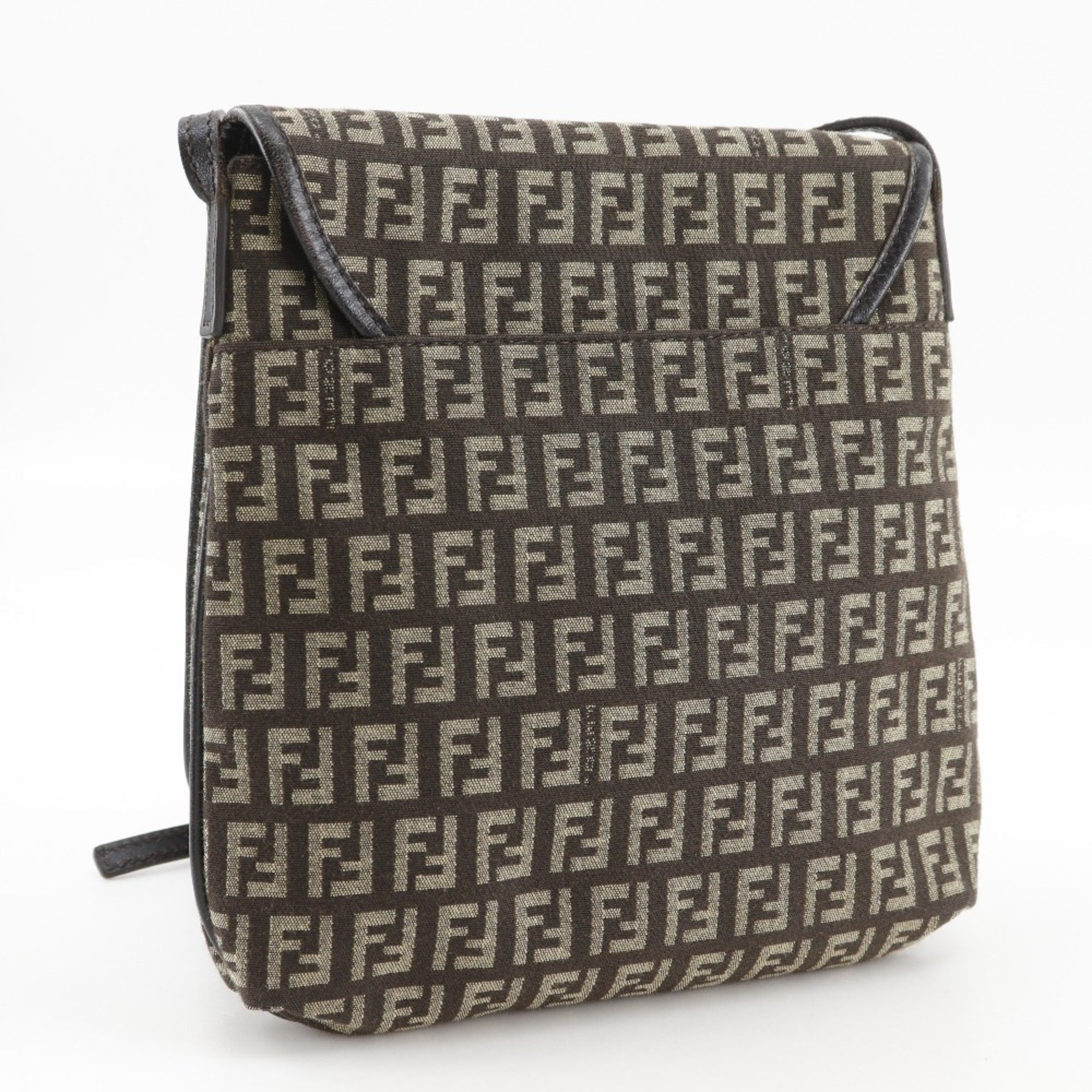 Fendi Brown Zucchino Shoulder Bag (Pre-Owned)
