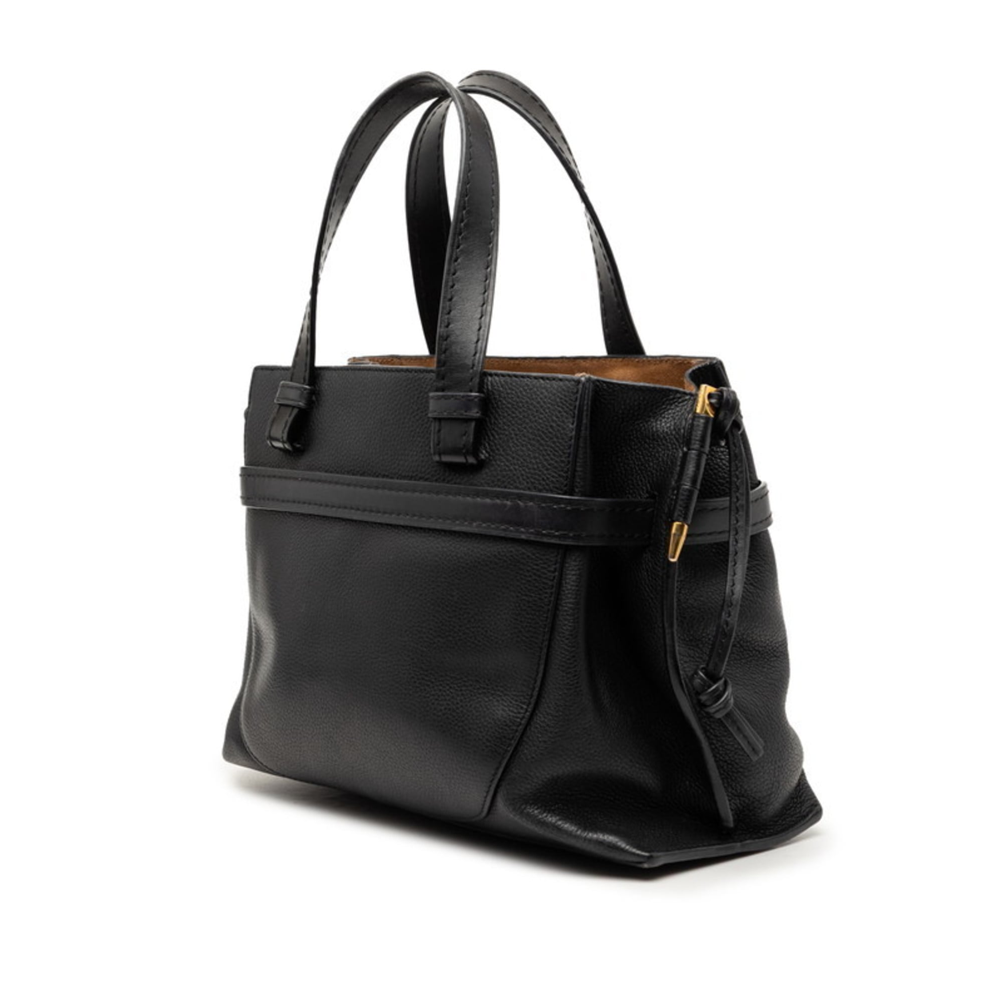 Loewe Black Leather Handbag Shoulder Bag (Pre-Owned)