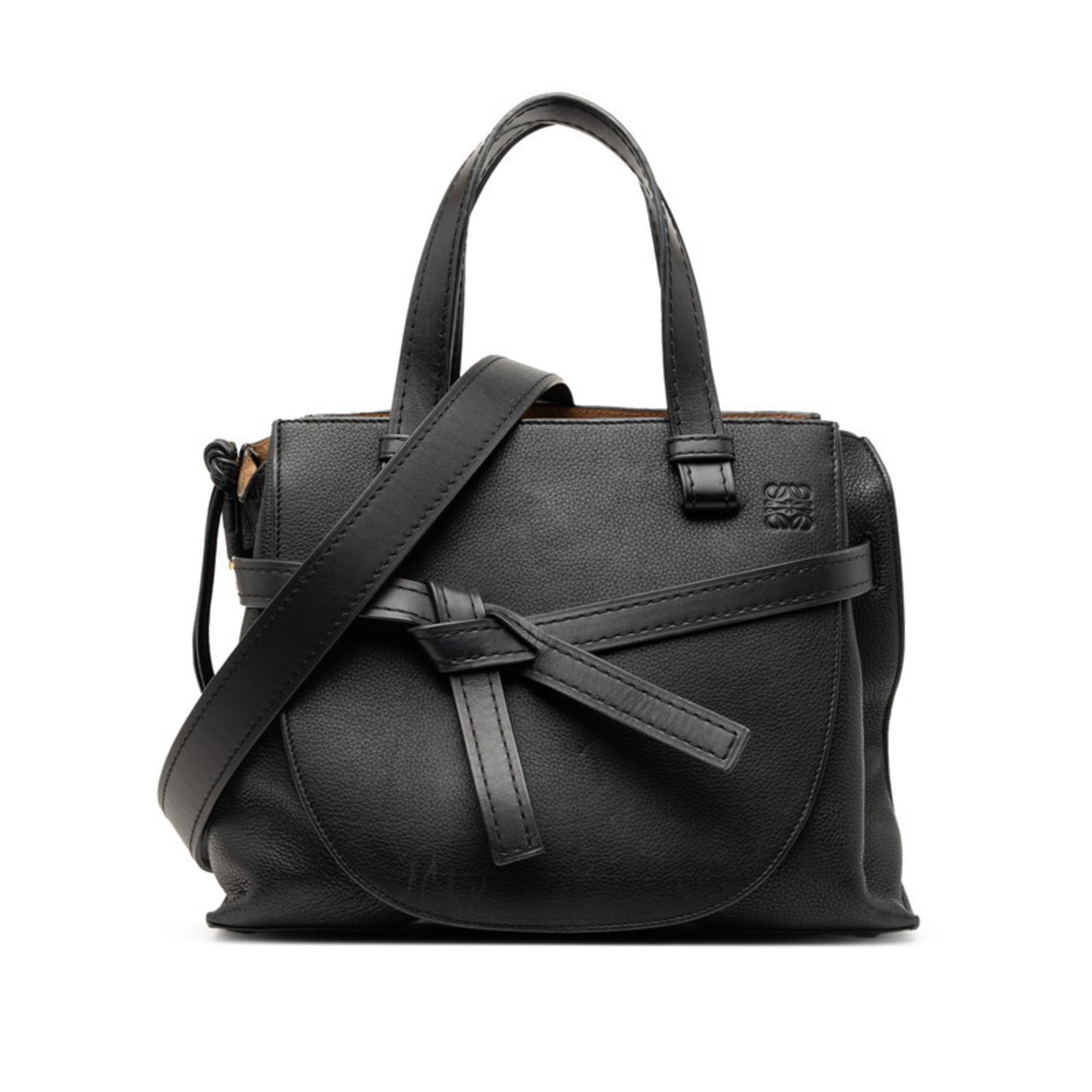 Loewe Black Leather Handbag Shoulder Bag (Pre-Owned)