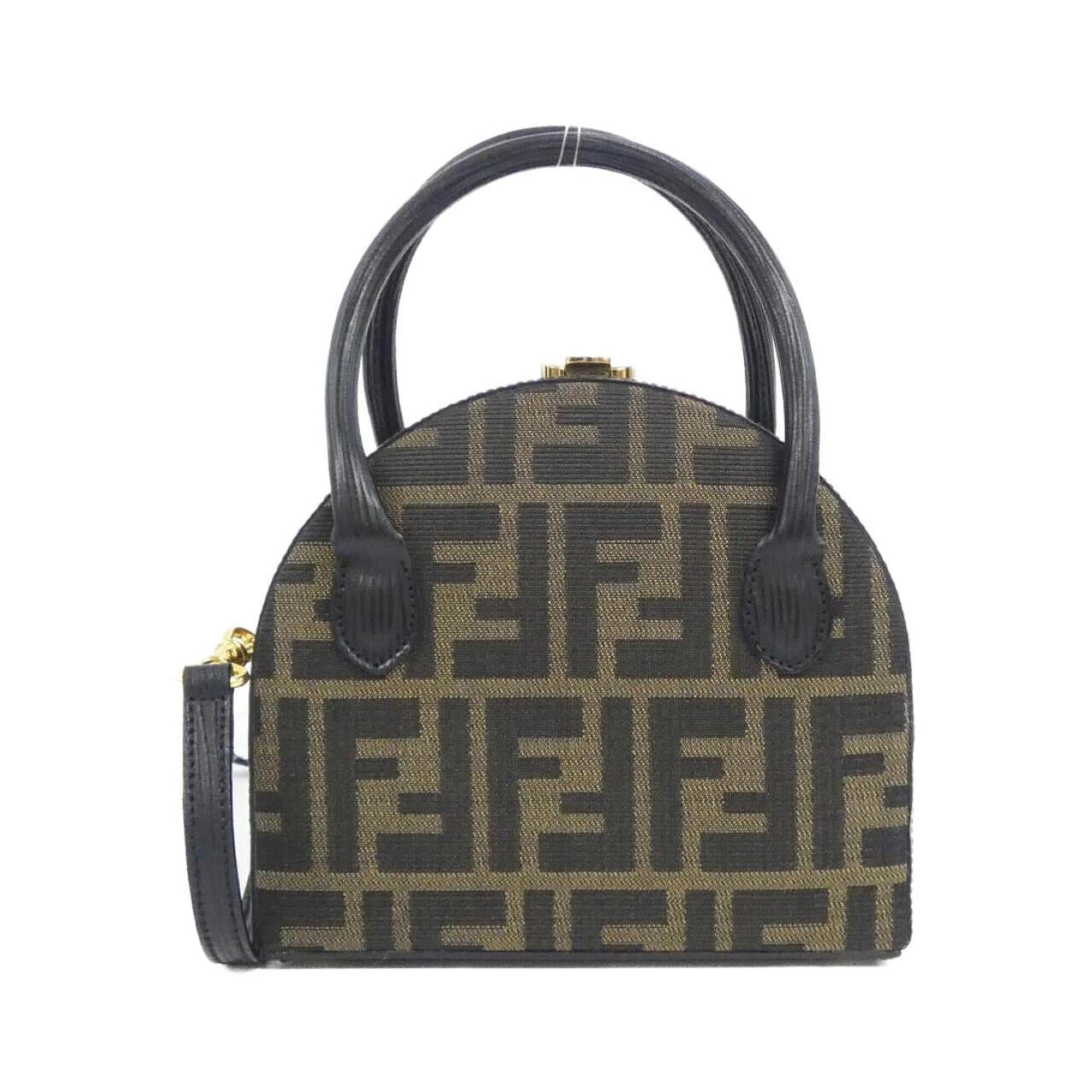 Fendi Brown Canvas Handbag (Pre-Owned)