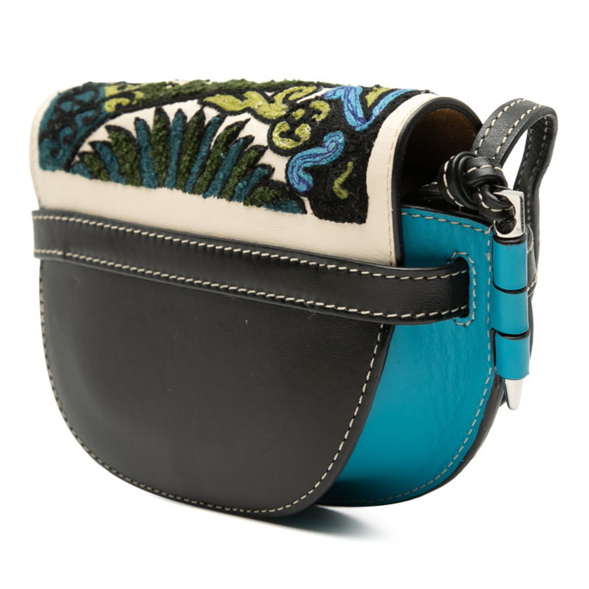 Loewe Blue Multi-Color Leather Pochette Shoulder Bag (Pre-Owned)