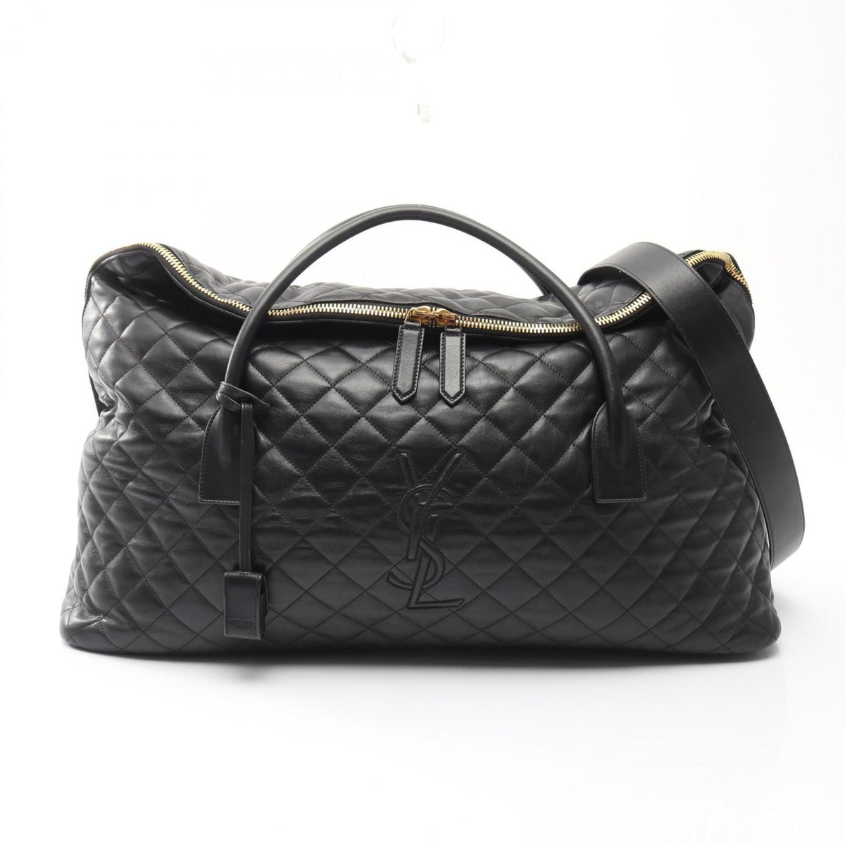 Saint Laurent Black Leather Boston Bag Handbag (Pre-Owned)