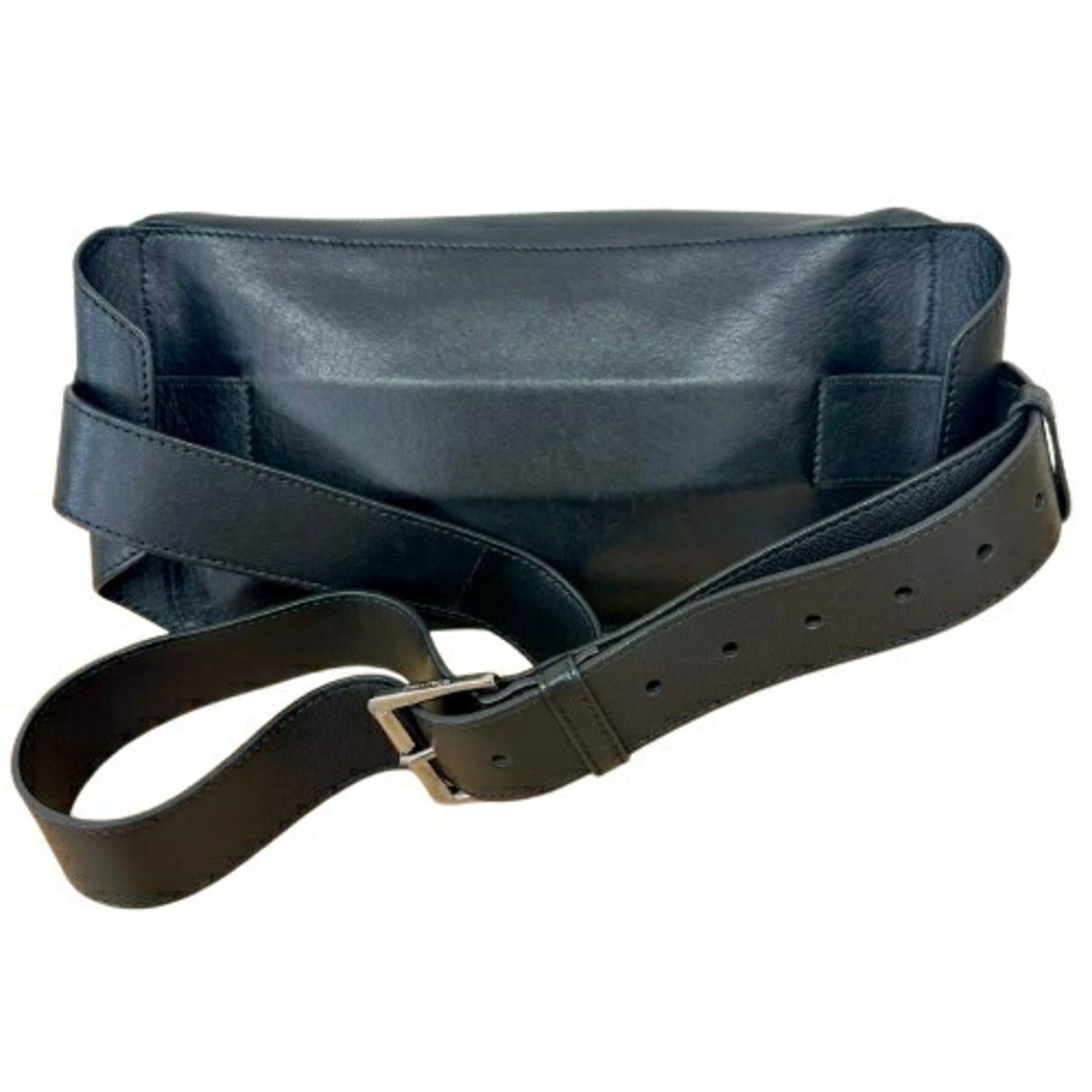 Jimmy Choo Black Leather Fanny Pack Sling Bag (Pre-Owned)