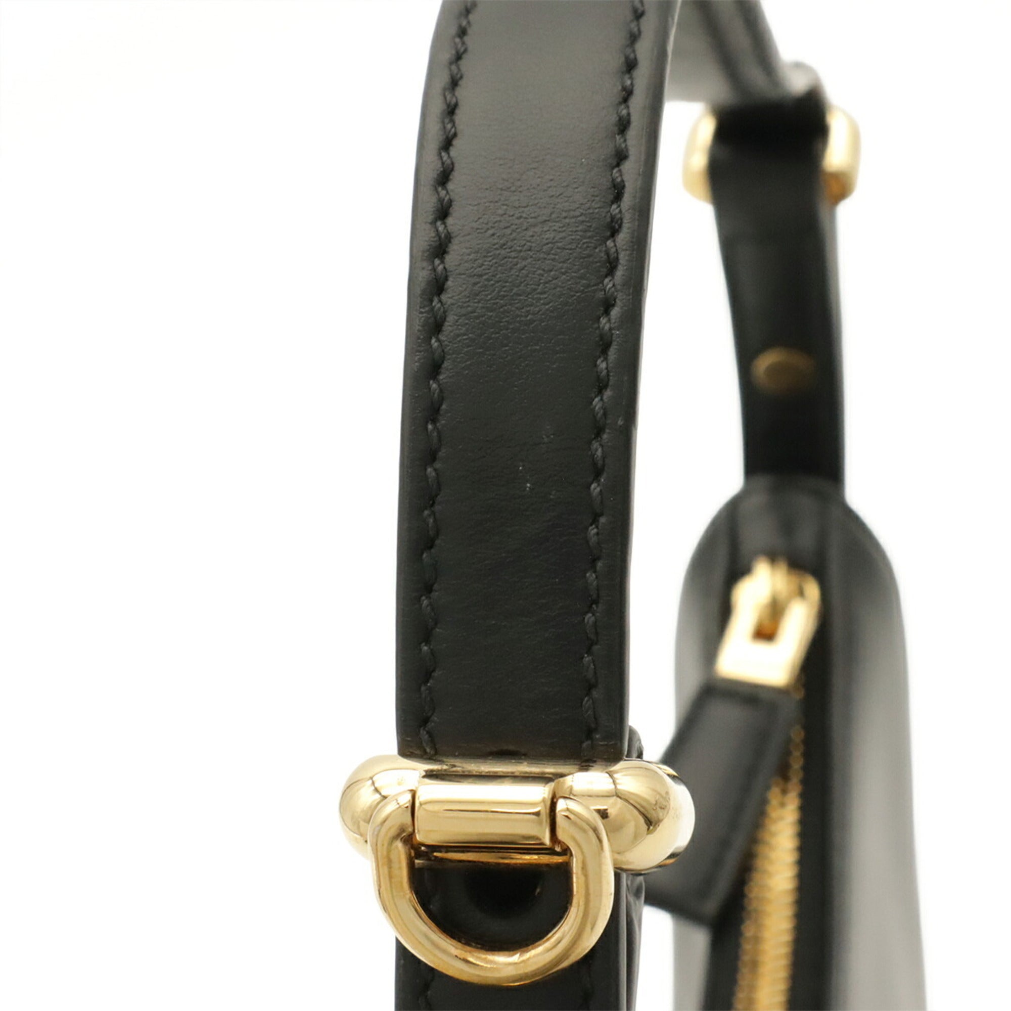 Prada Black Nero Leather Handbag Shoulder Bag (Pre-Owned)