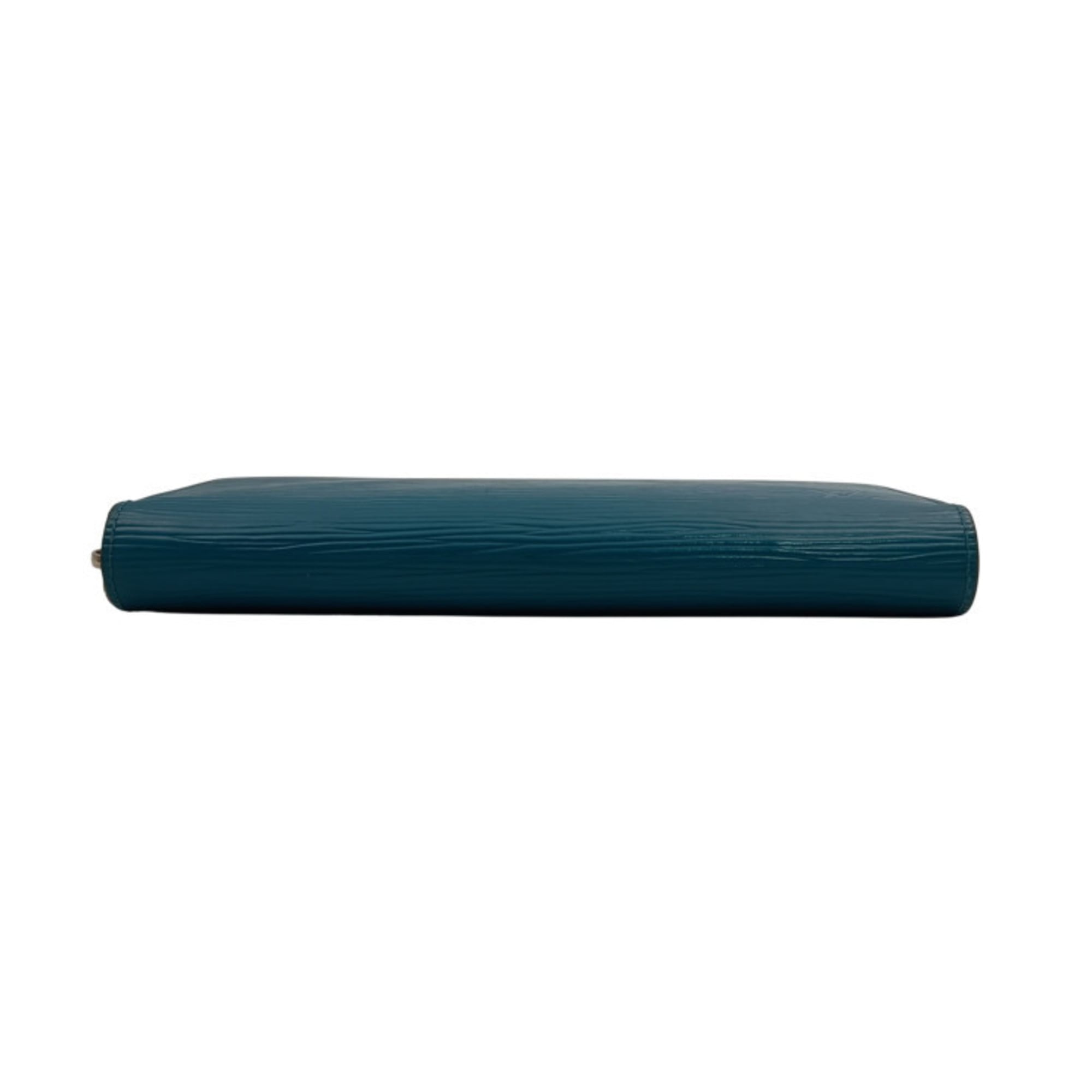 Louis Vuitton Epi Blue Cyan Epi Leather Long Wallet (Bi-Fold) (Pre-Owned)