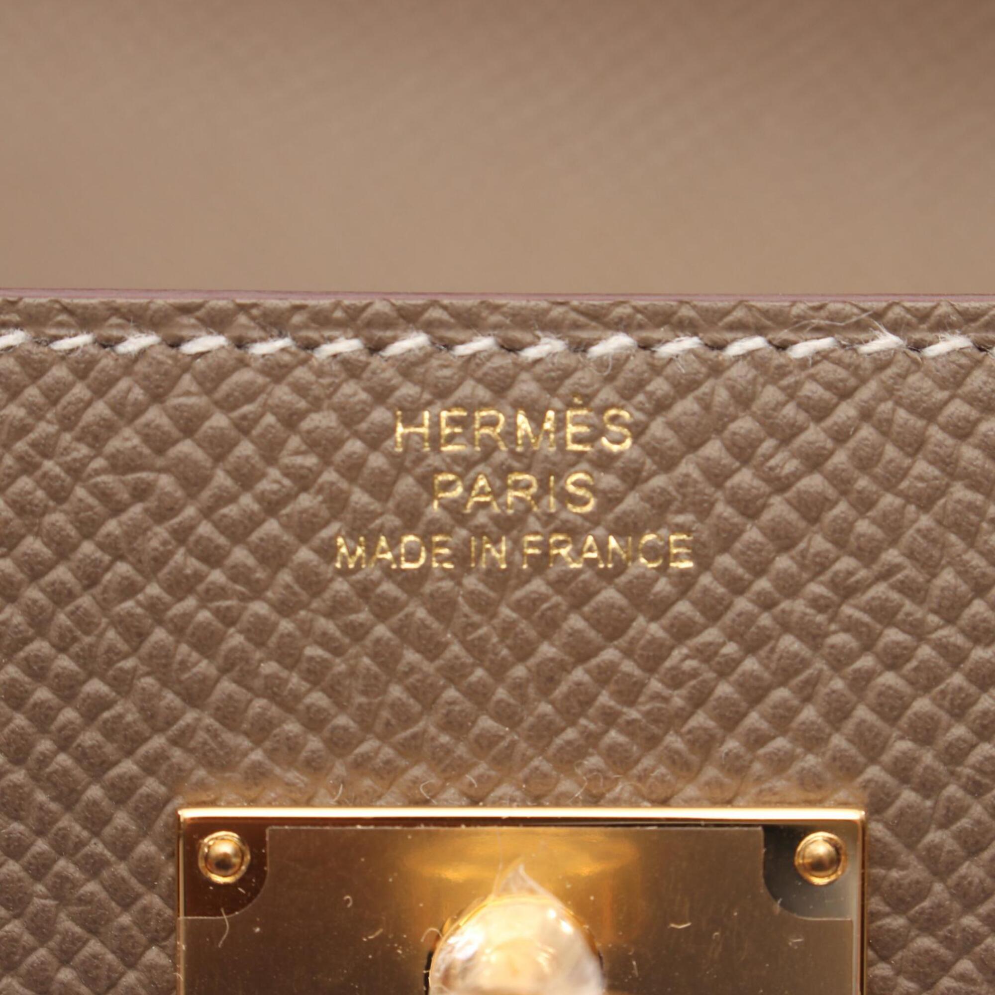 Hermes Etoupe Gray Gray Epsom Leather Handbag Shoulder Bag (Pre-Owned)