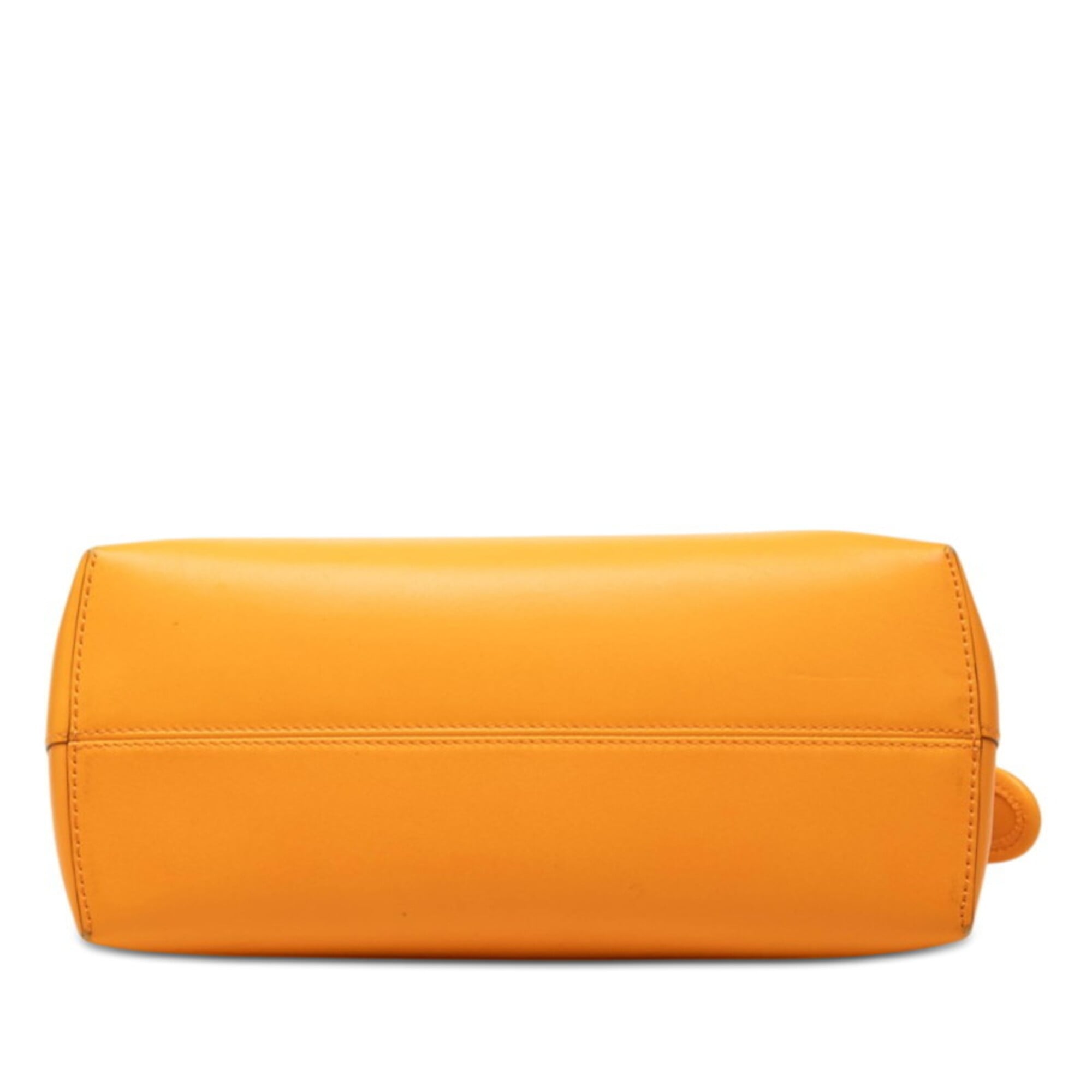 Fendi Orange Leather Handbag Shoulder Bag (Pre-Owned)