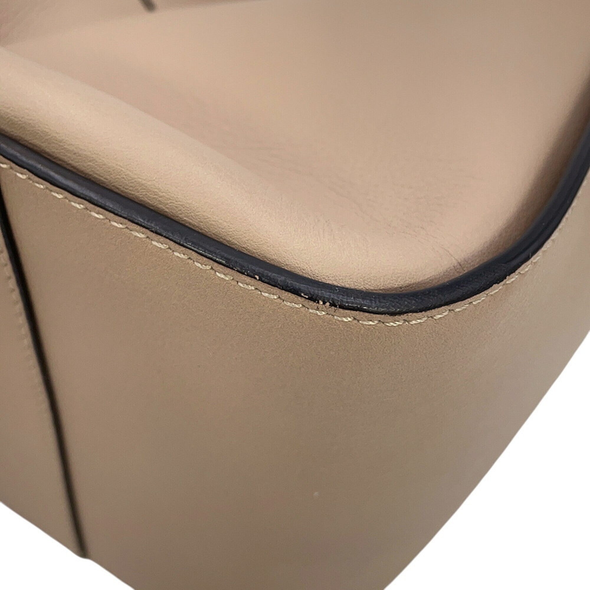 Loewe Hammock Beige Leather Handbag Shoulder Bag (Pre-Owned)