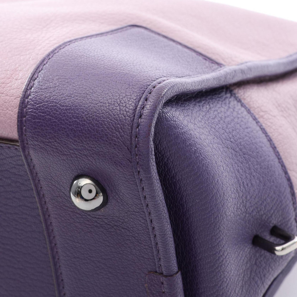 Loewe Pink Purple Leather Handbag (Pre-Owned)