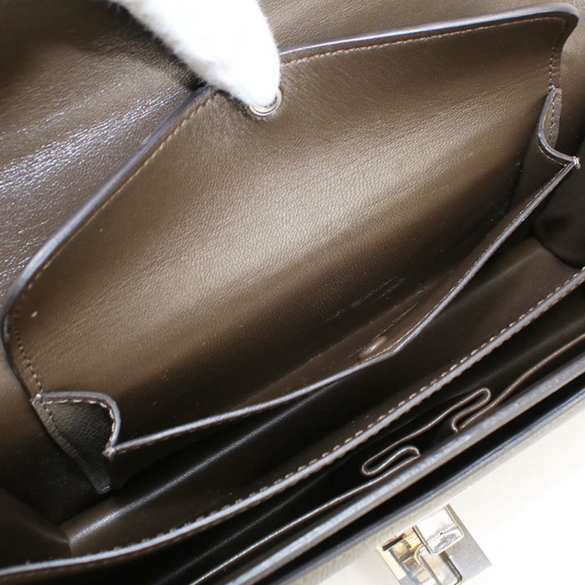 Celine Gray Leather Shoulder Bag (Pre-Owned)
