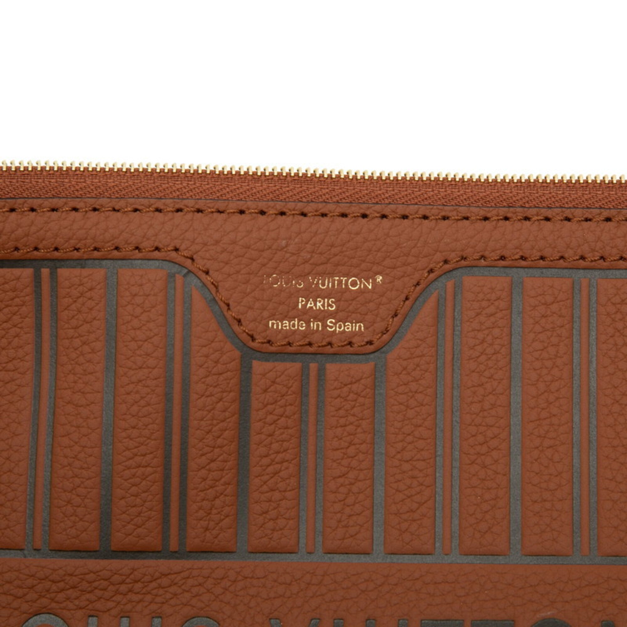 Louis Vuitton Brown Pvc Leather Handbag Pouch (Pre-Owned)