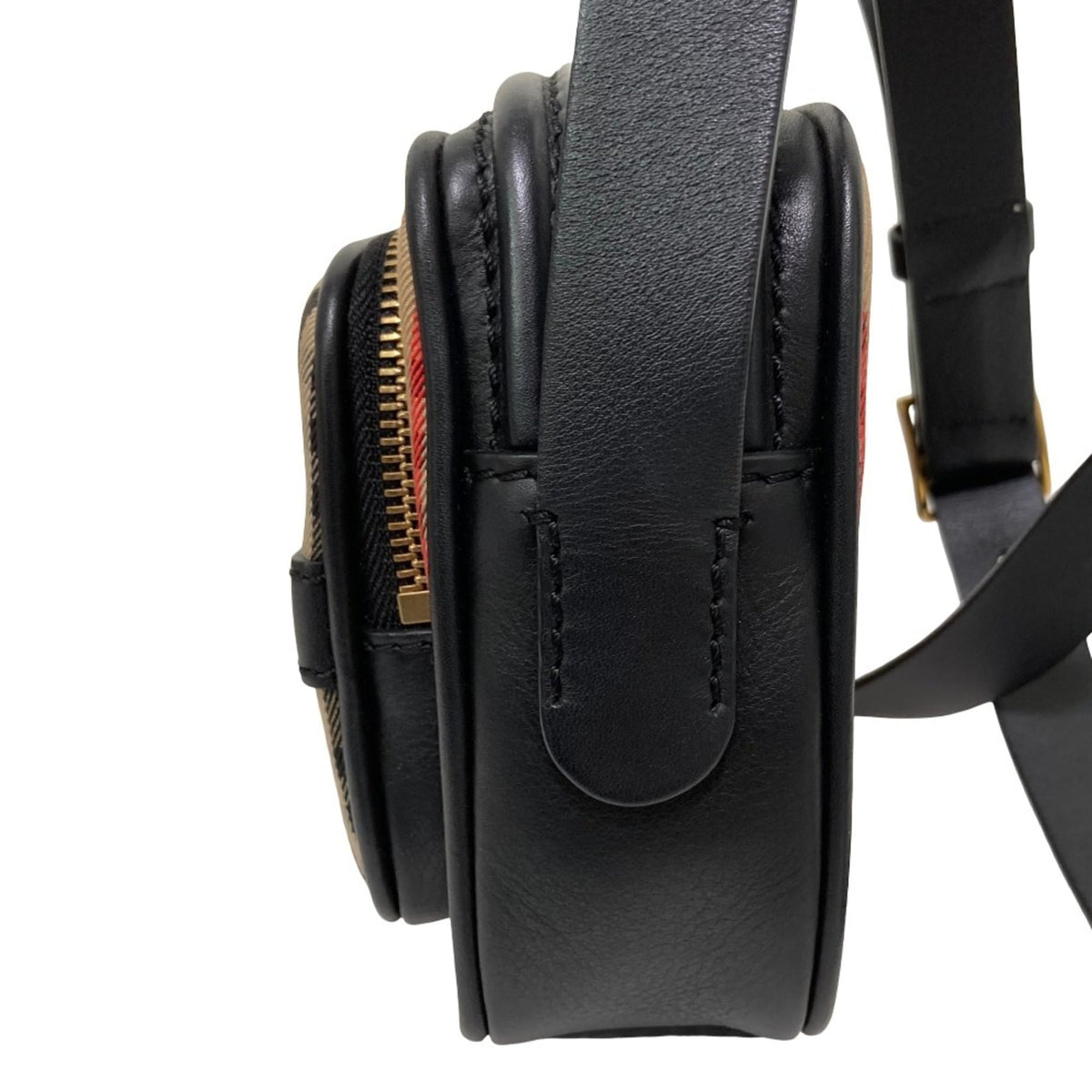 Burberry Beige Black Shoulder Bag (Pre-Owned)