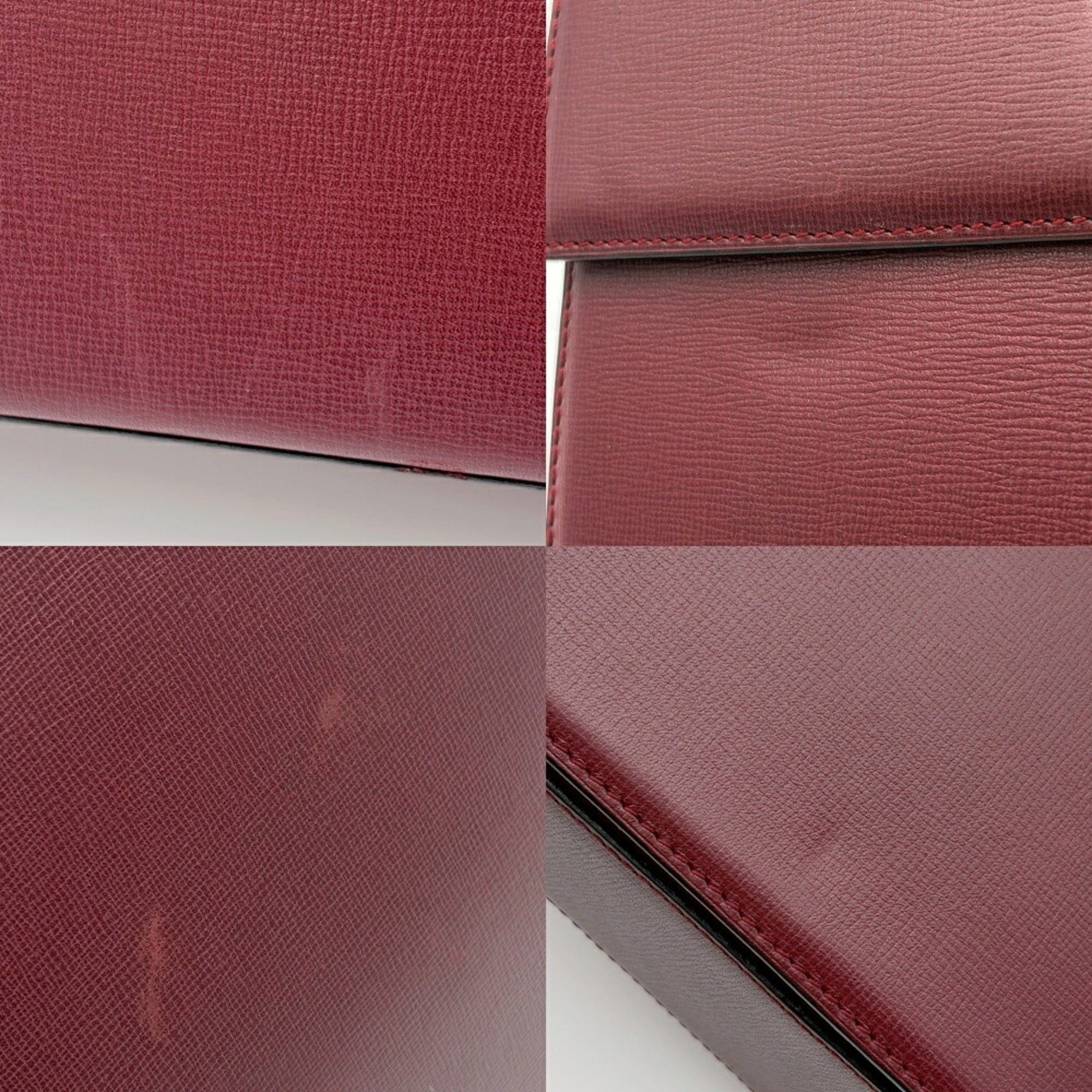 Cartier Must Bordeaux Leather Handbag (Pre-Owned)