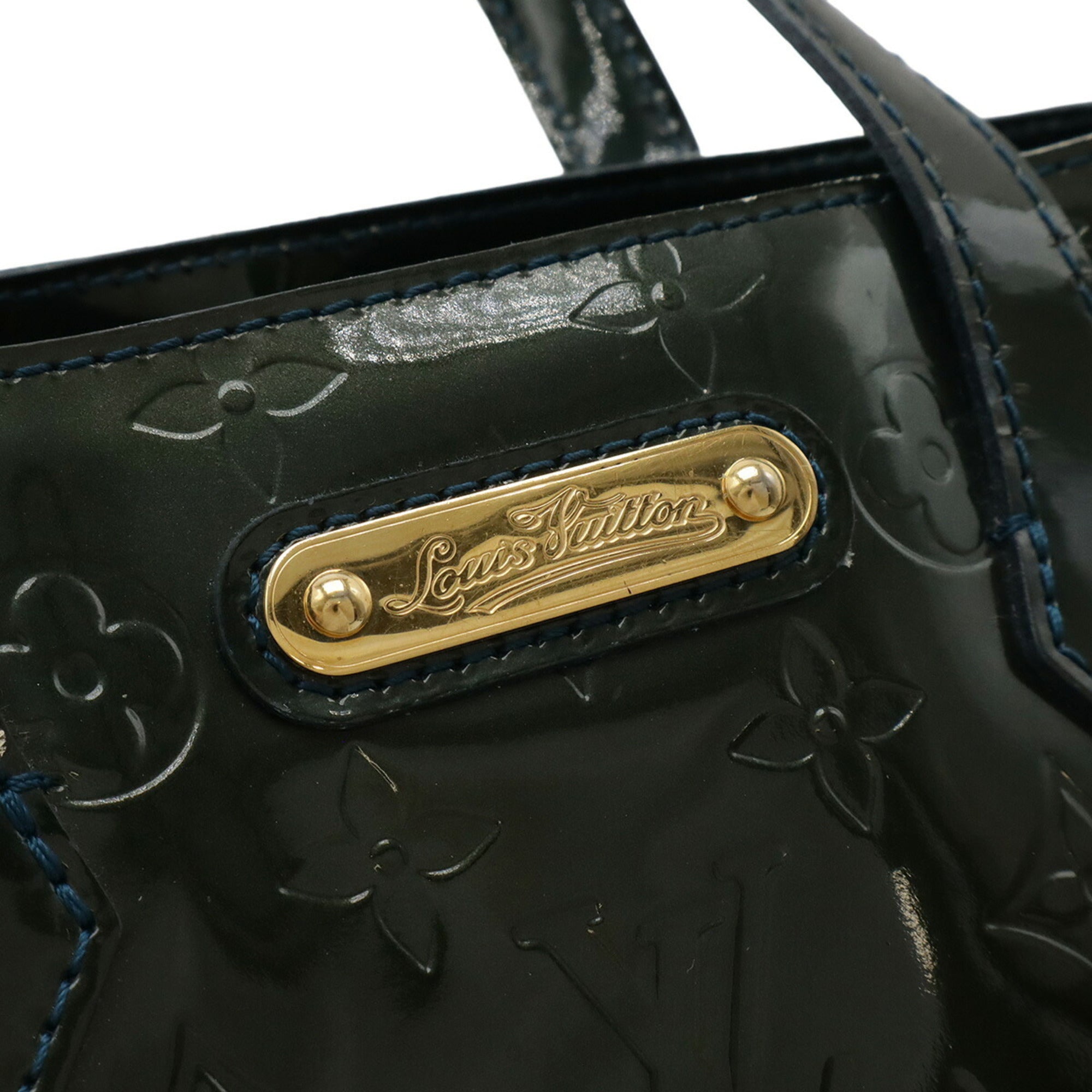 Louis Vuitton Blue Infini Monogram Vernis Handbag Tote Bag (Pre-Owned)