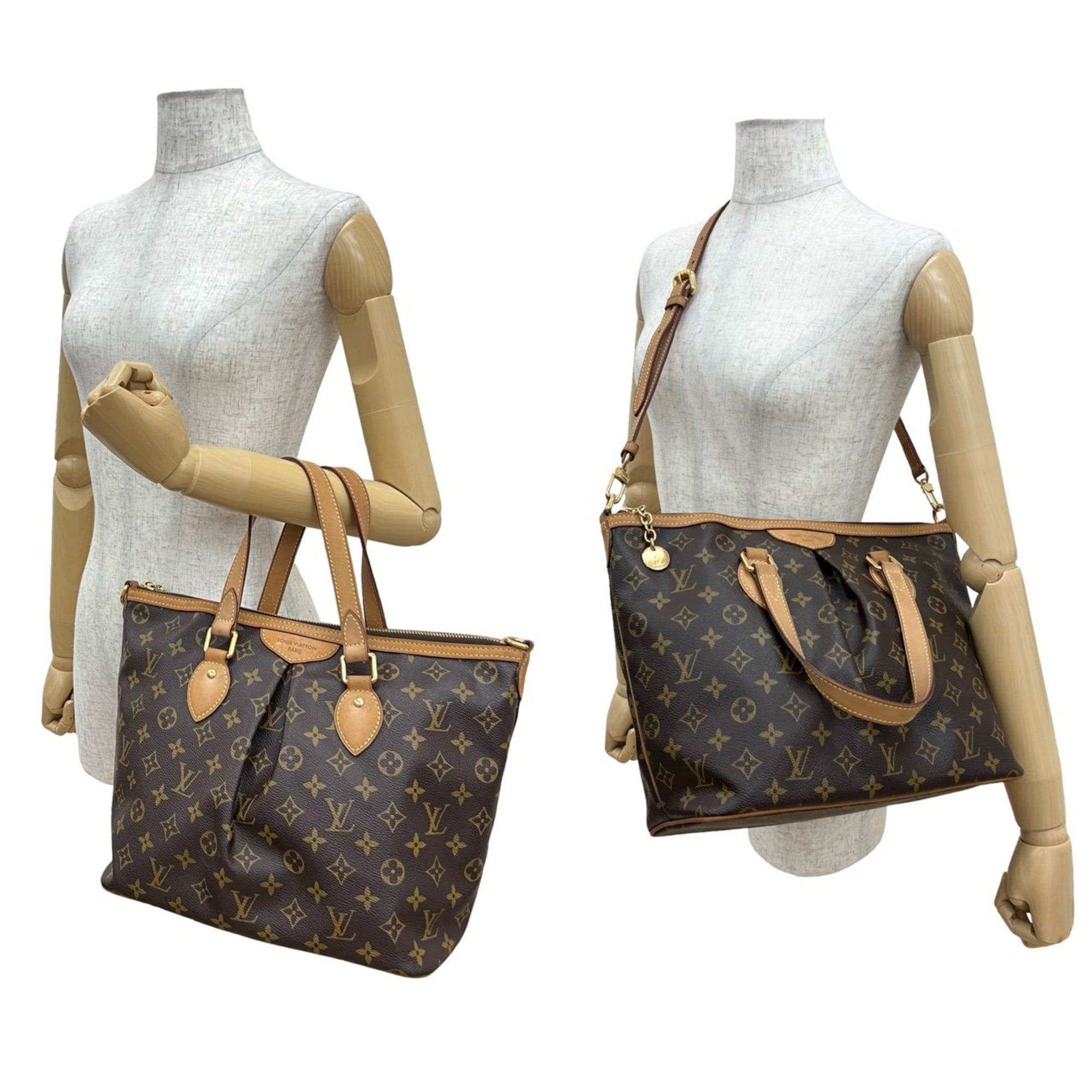 Louis Vuitton Brown Leather Pvc Handbag Shoulder Bag Tote Bag (Pre-Owned)