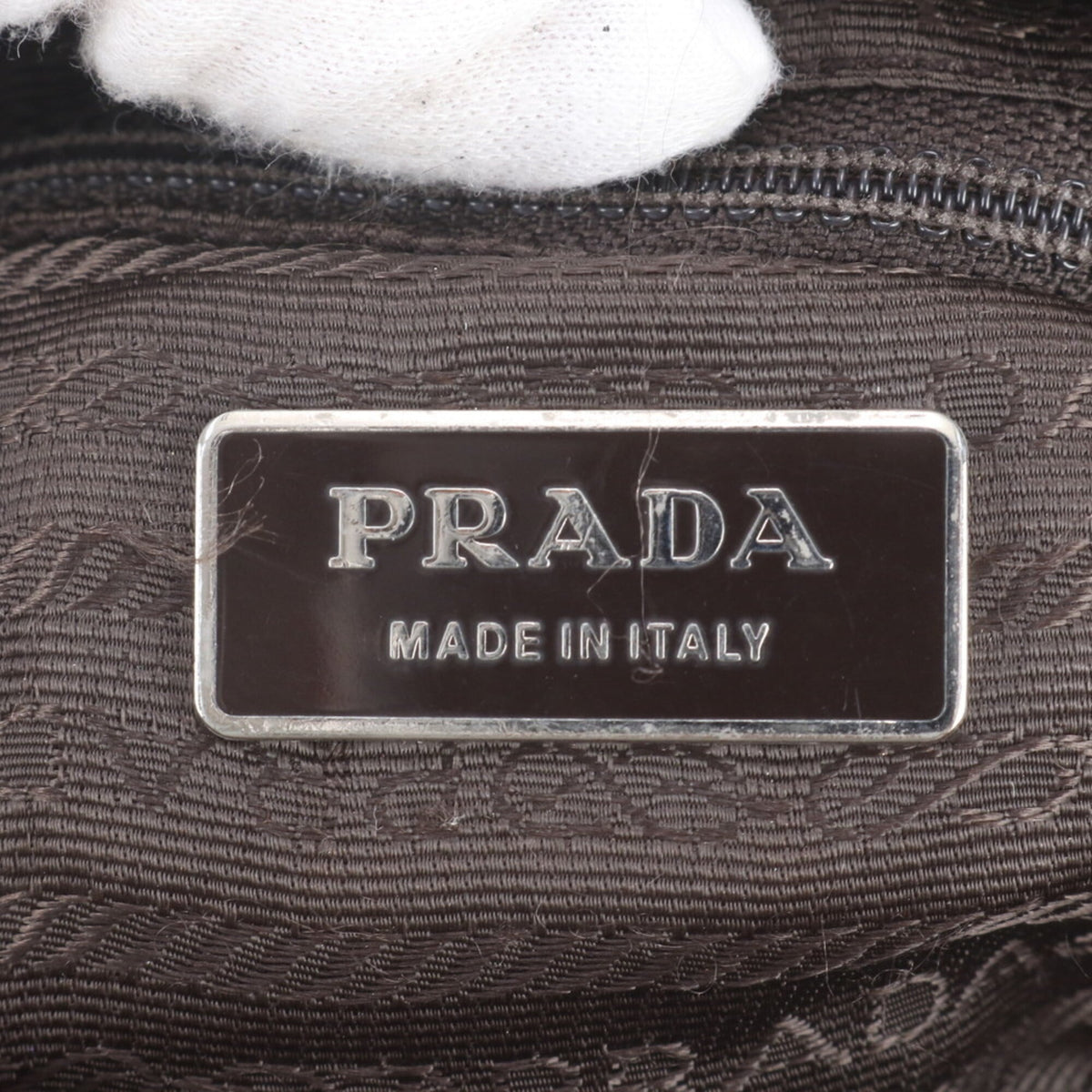 Prada Red Color Leather Nylon Shoulder Bag Tote Bag (Pre-Owned)