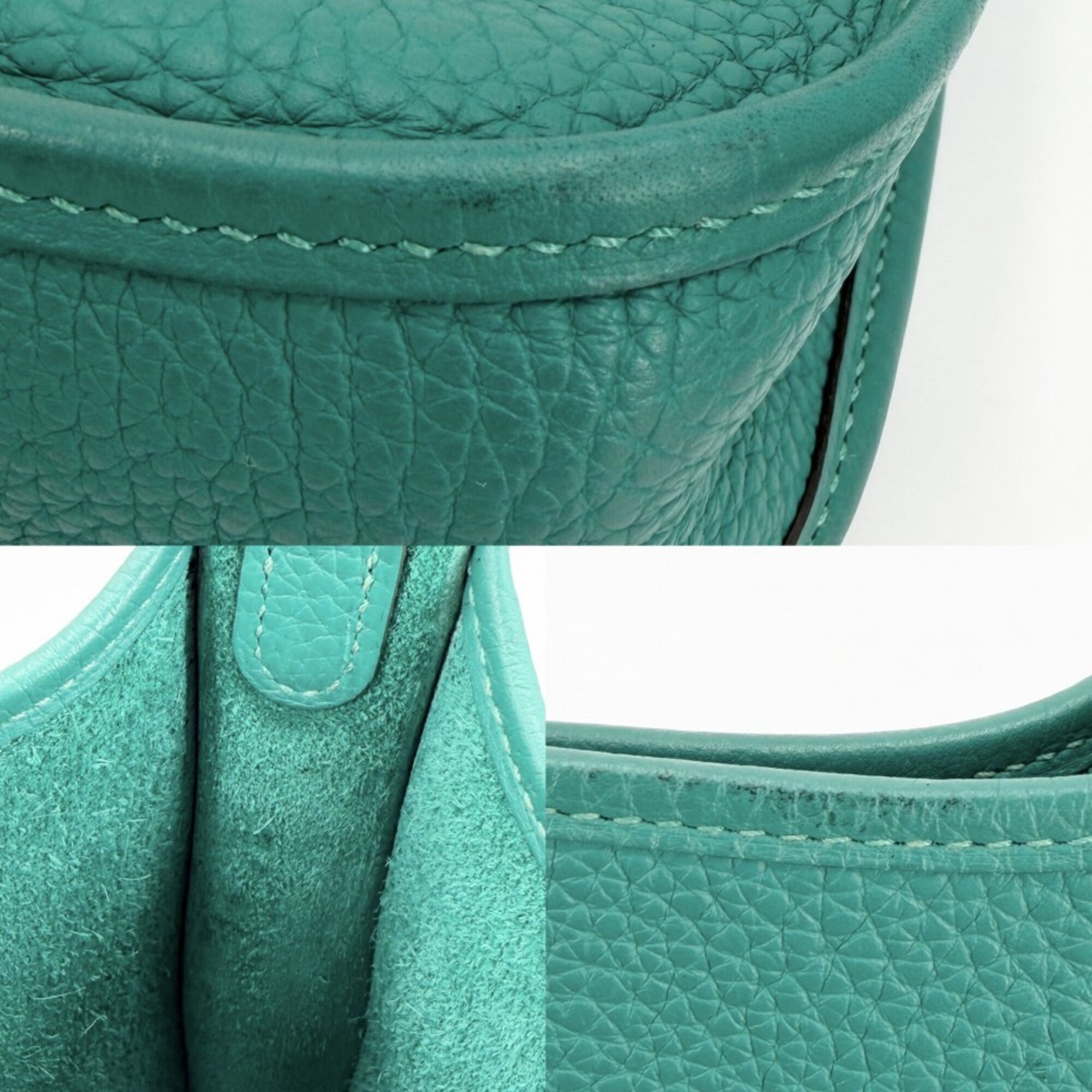 Hermes Green Leather Shoulder Bag (Pre-Owned)