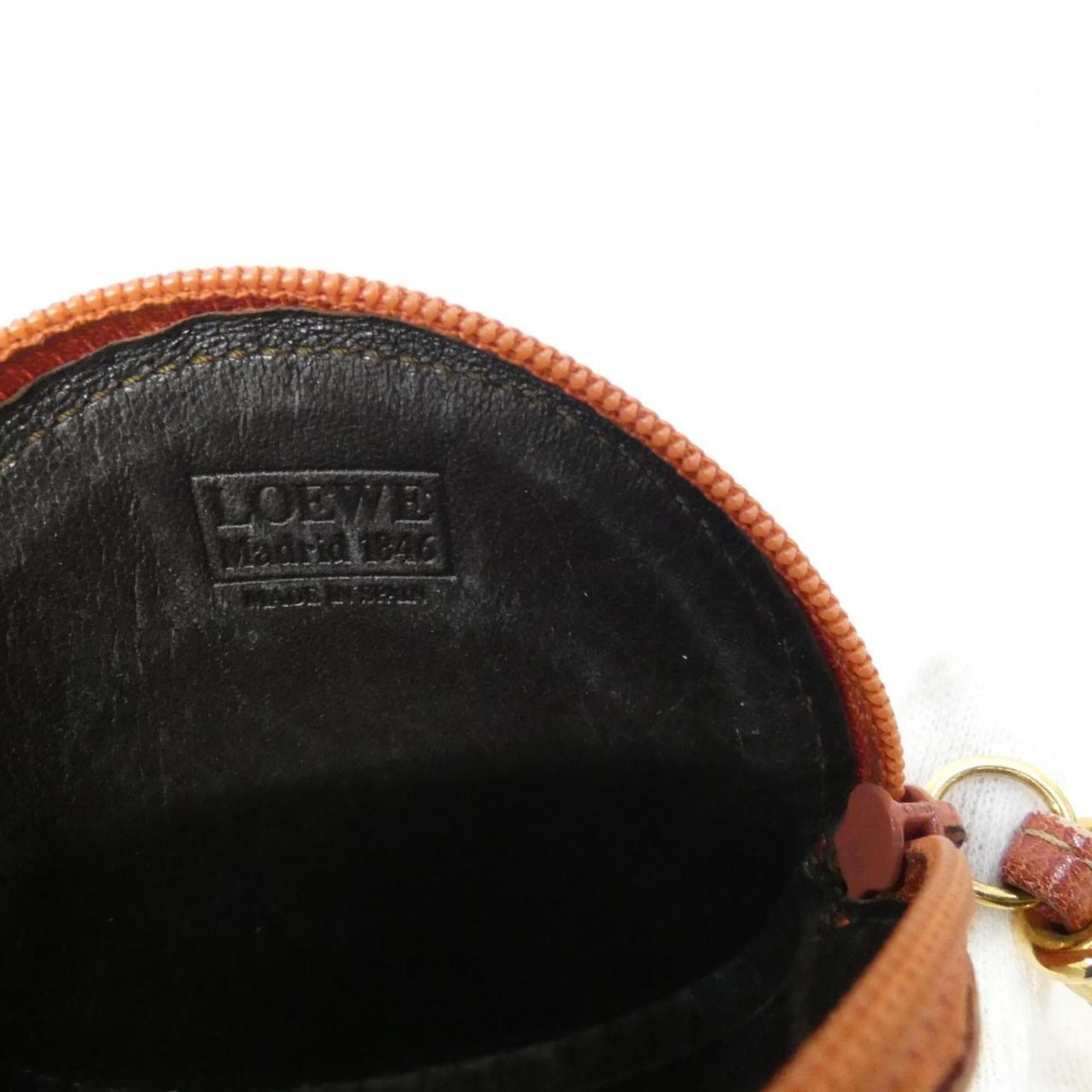 Loewe Brown Leather Coin Purse/Coin Case (Pre-Owned)