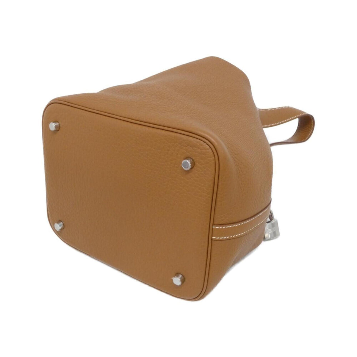 Hermes Picotin Gold Taurillon Clemence Leather Handbag (Pre-Owned)