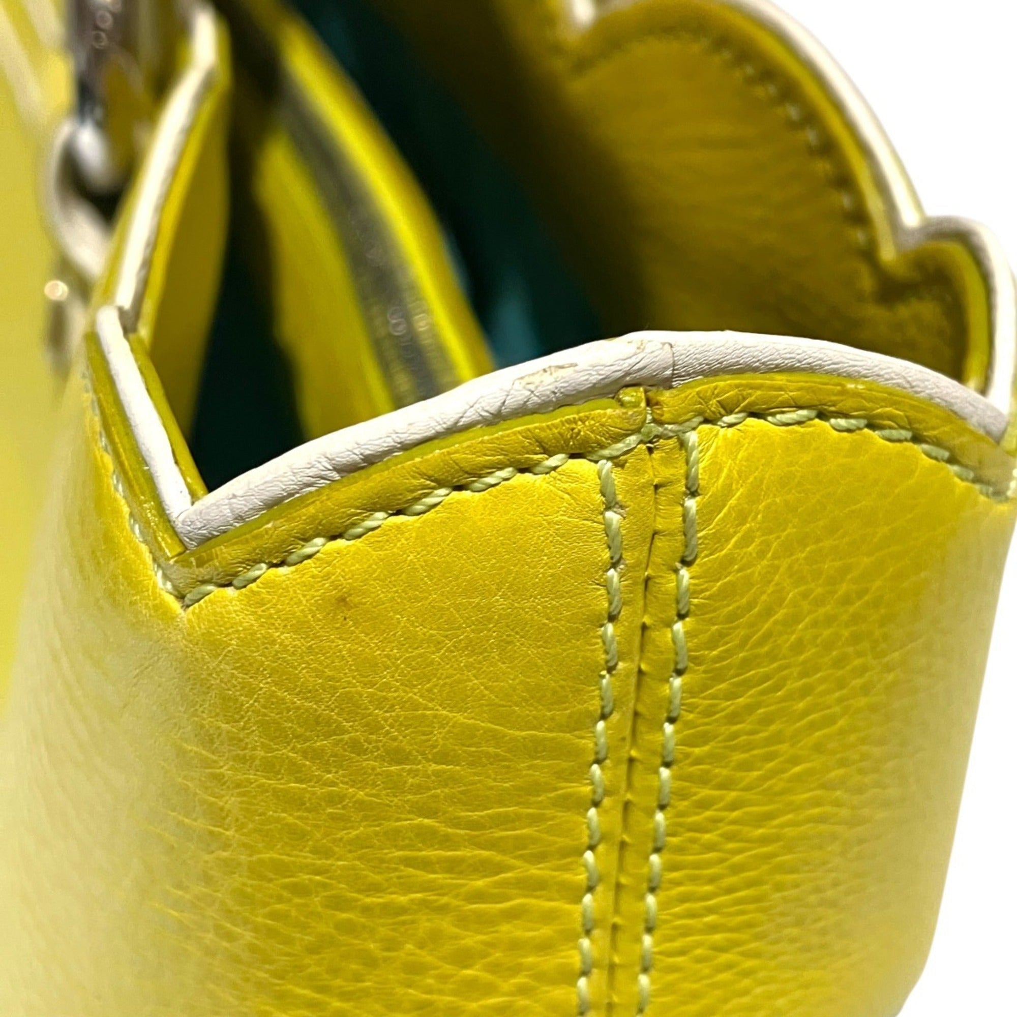 Celine Lemon Yellow Leather Handbag (Pre-Owned)