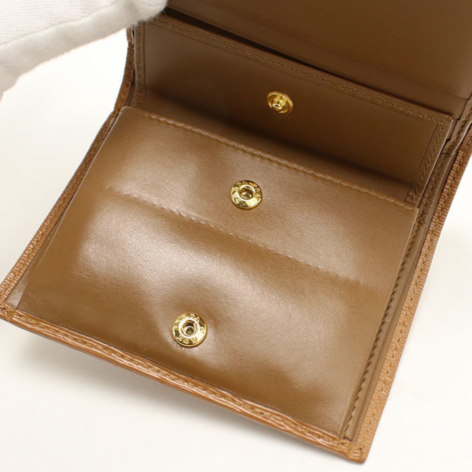 Prada Brown Leather Wallet (Bi-Fold) (Pre-Owned)