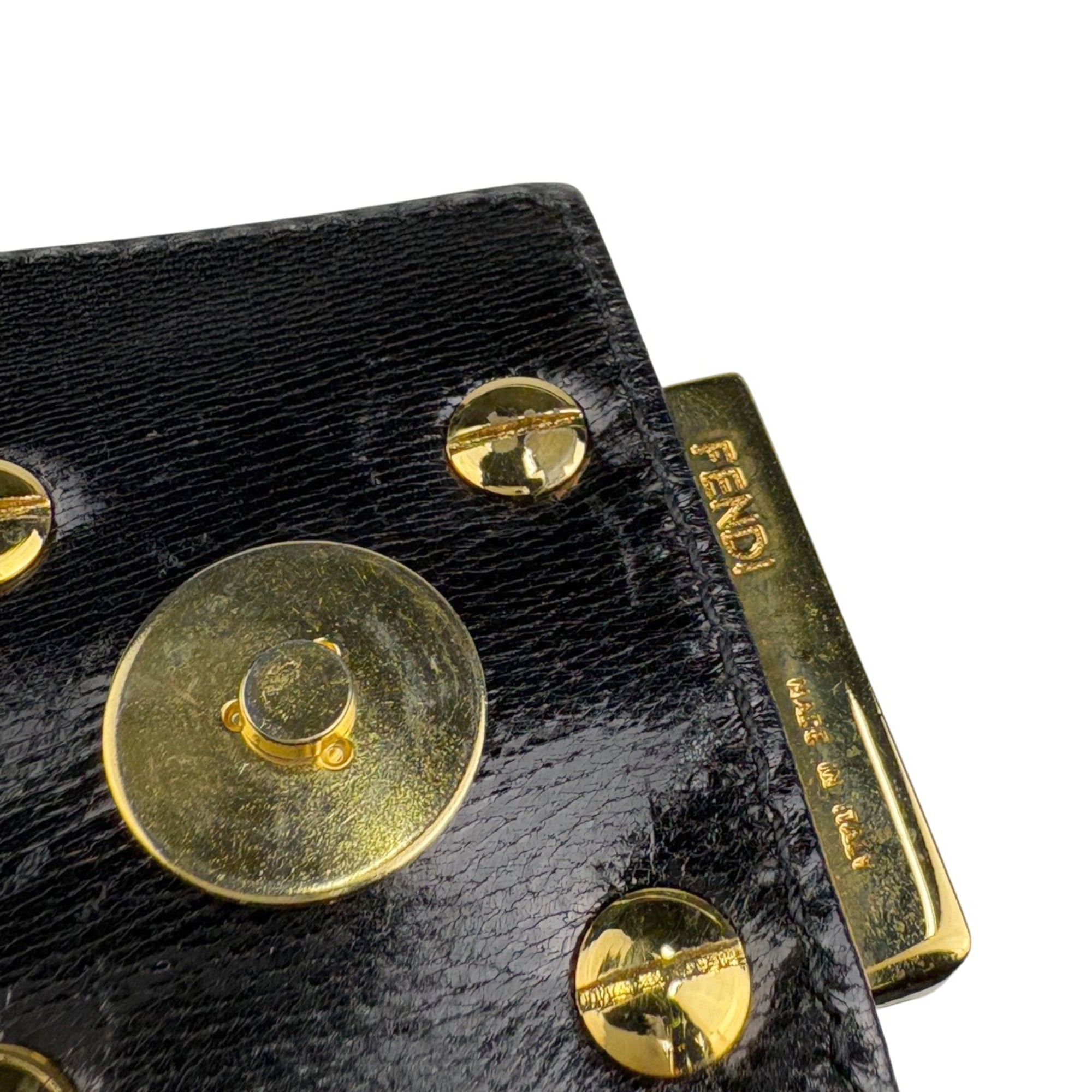 Fendi Black Leather Shoulder Bag (Pre-Owned)
