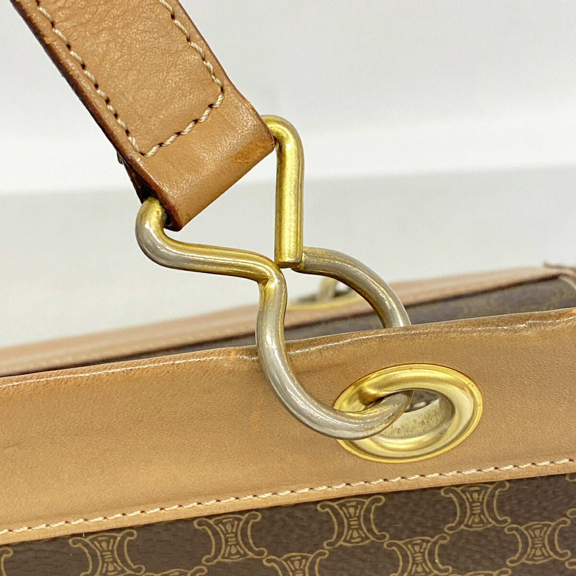 Celine Brown Pvc Handbag (Pre-Owned)