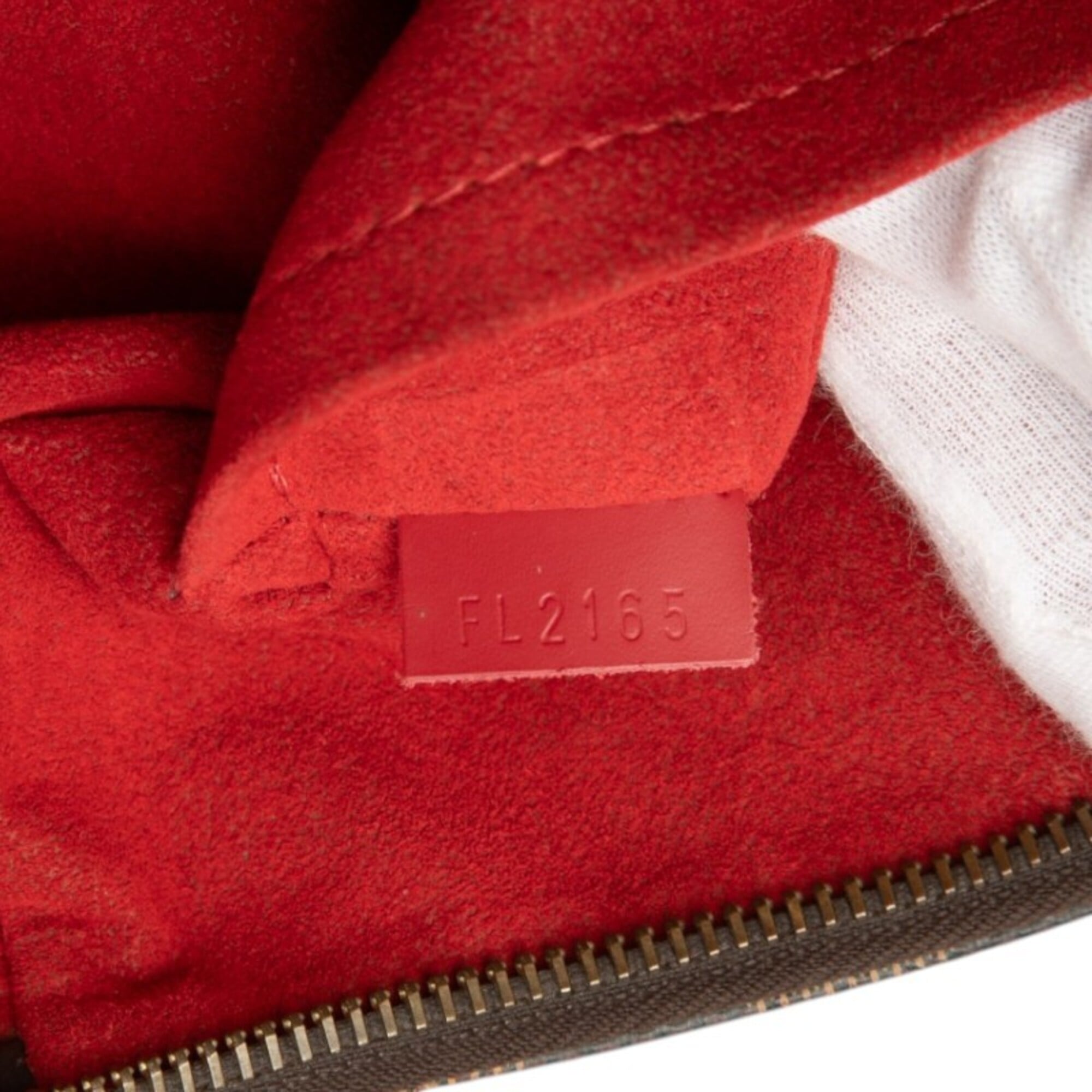 Louis Vuitton Brown Cerise Damier Canvas Red Color Pvc Leather Shoulder Bag Tote Bag (Pre-Owned)