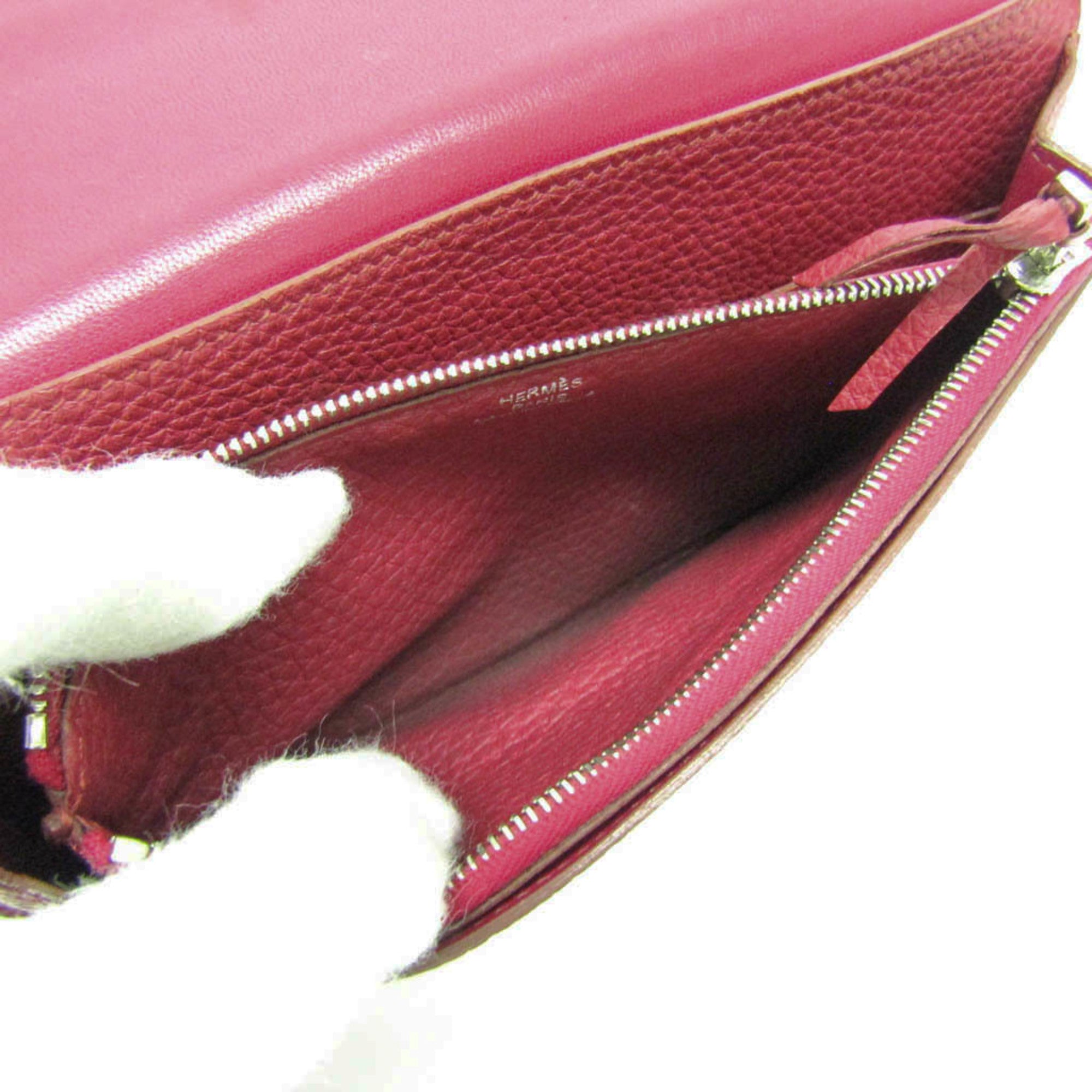 Hermes Dogon Wine Togo Leather Long Wallet (Bi-Fold) (Pre-Owned)