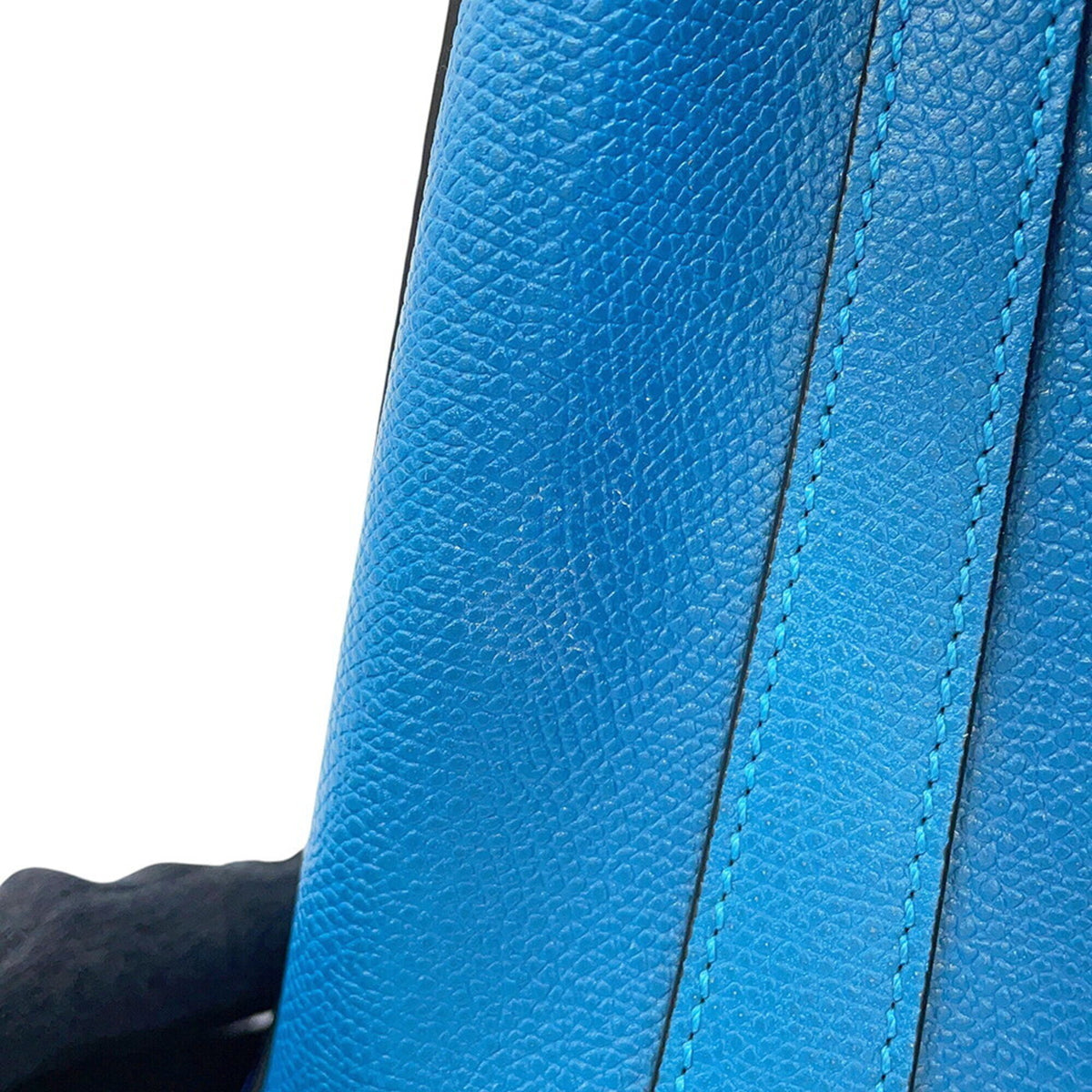 Valextra Blue Leather Handbag Shoulder Bag (Pre-Owned)