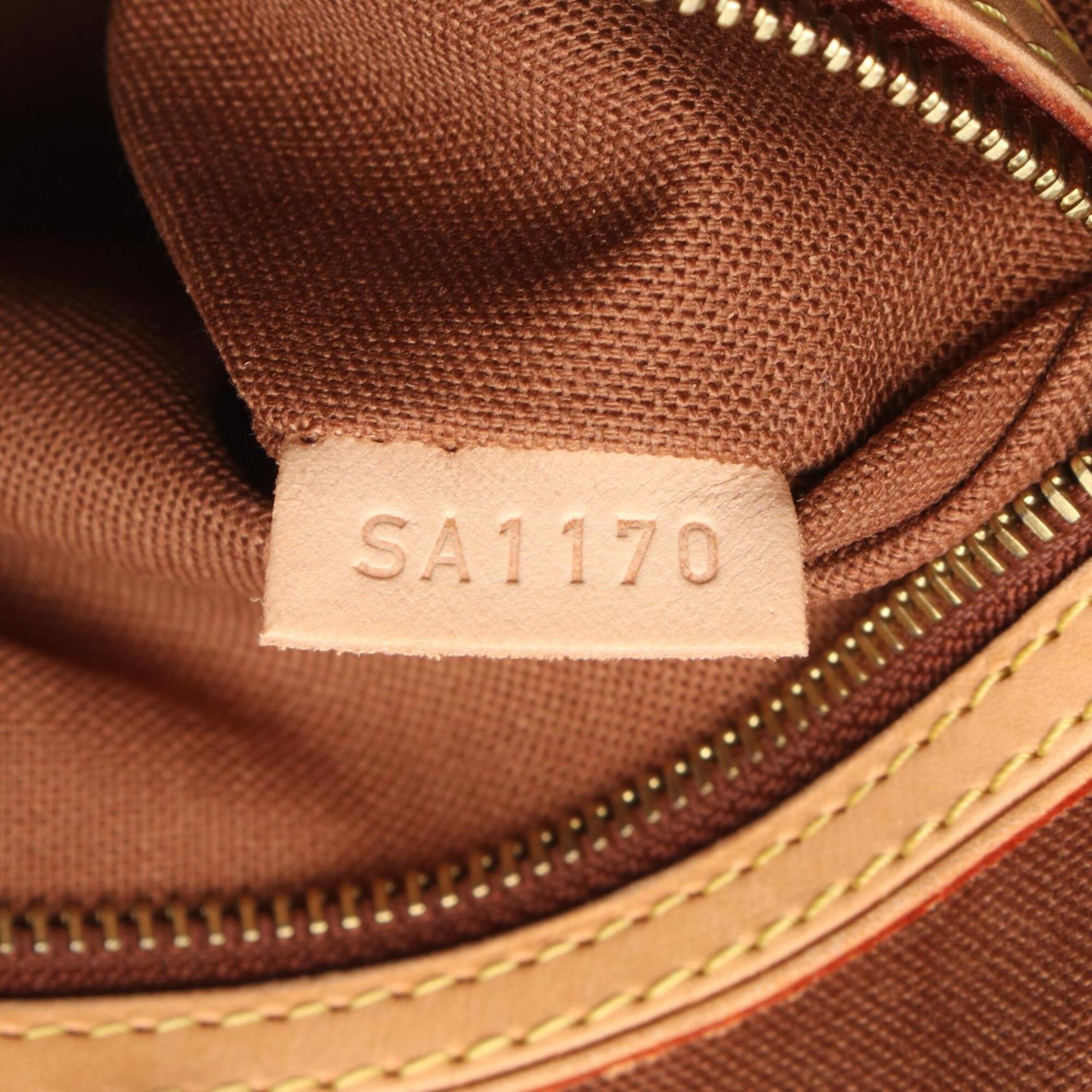 Louis Vuitton Monogram Brown Coated Canvas Leather Tote Bag (Pre-Owned)