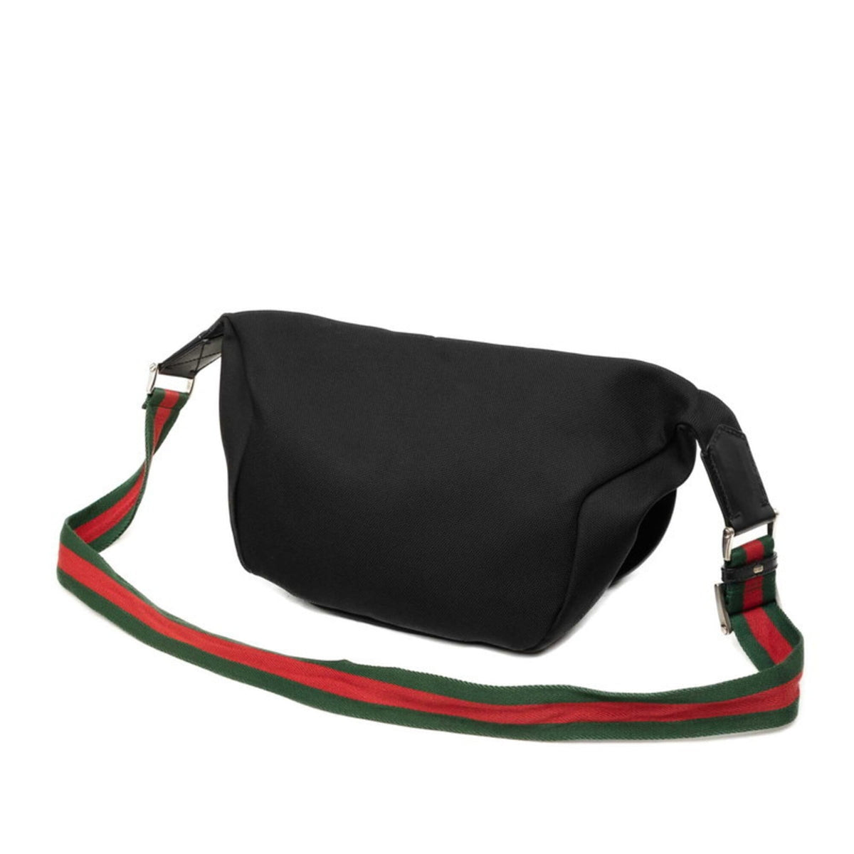Gucci Sherry Line Black Canvas Shoulder Bag Sling Bag (Pre-Owned)