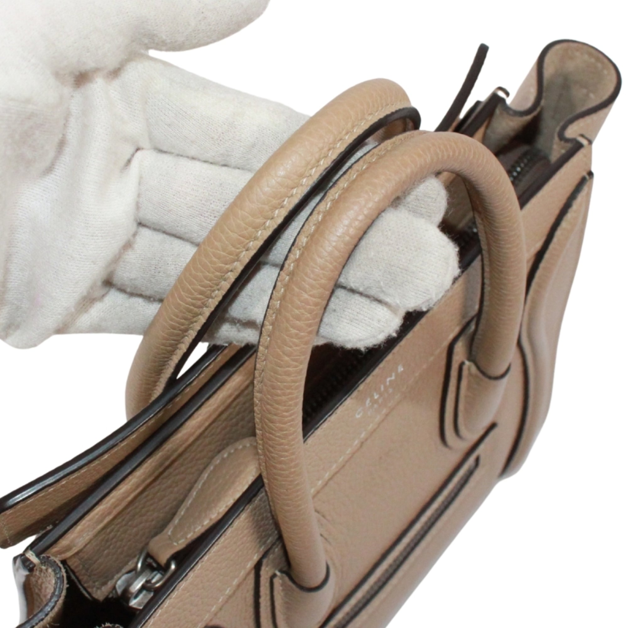 Celine Beige Leather Handbag (Pre-Owned)