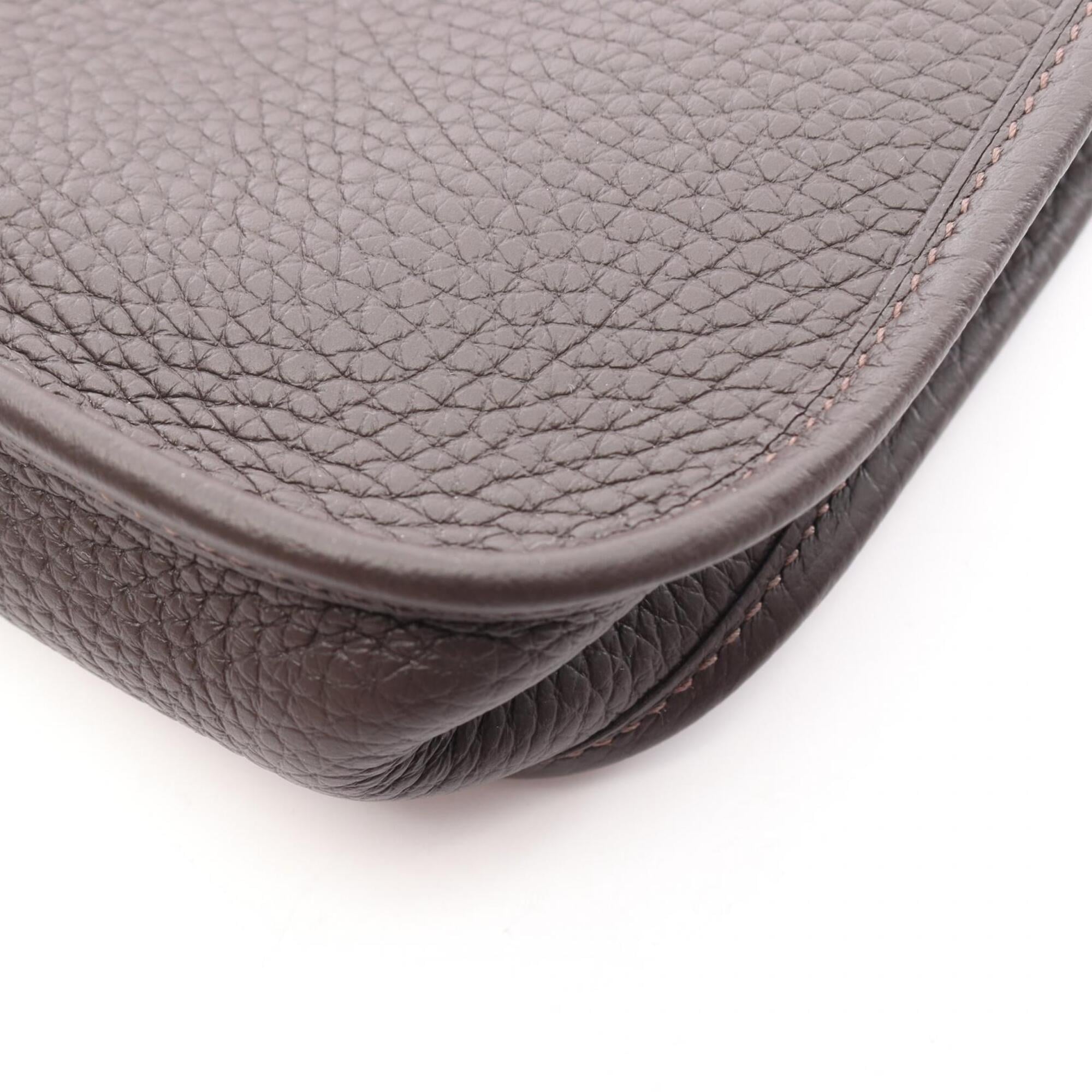 Hermes Brown Taurillon Clemence Leather Handbag Shoulder Bag (Pre-Owned)