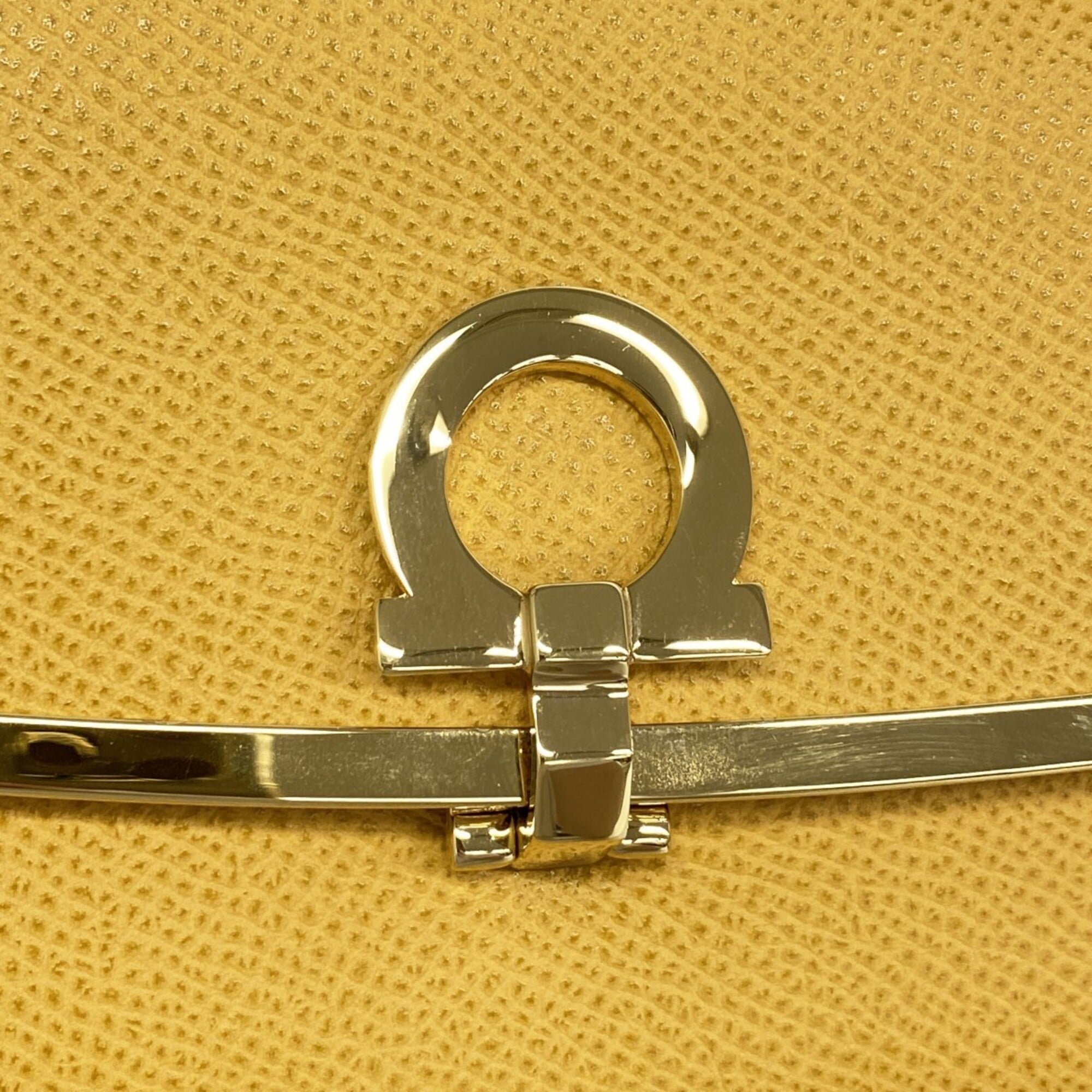 Salvatore Ferragamo Yellow Leather Long Wallet (Bi-Fold) (Pre-Owned)