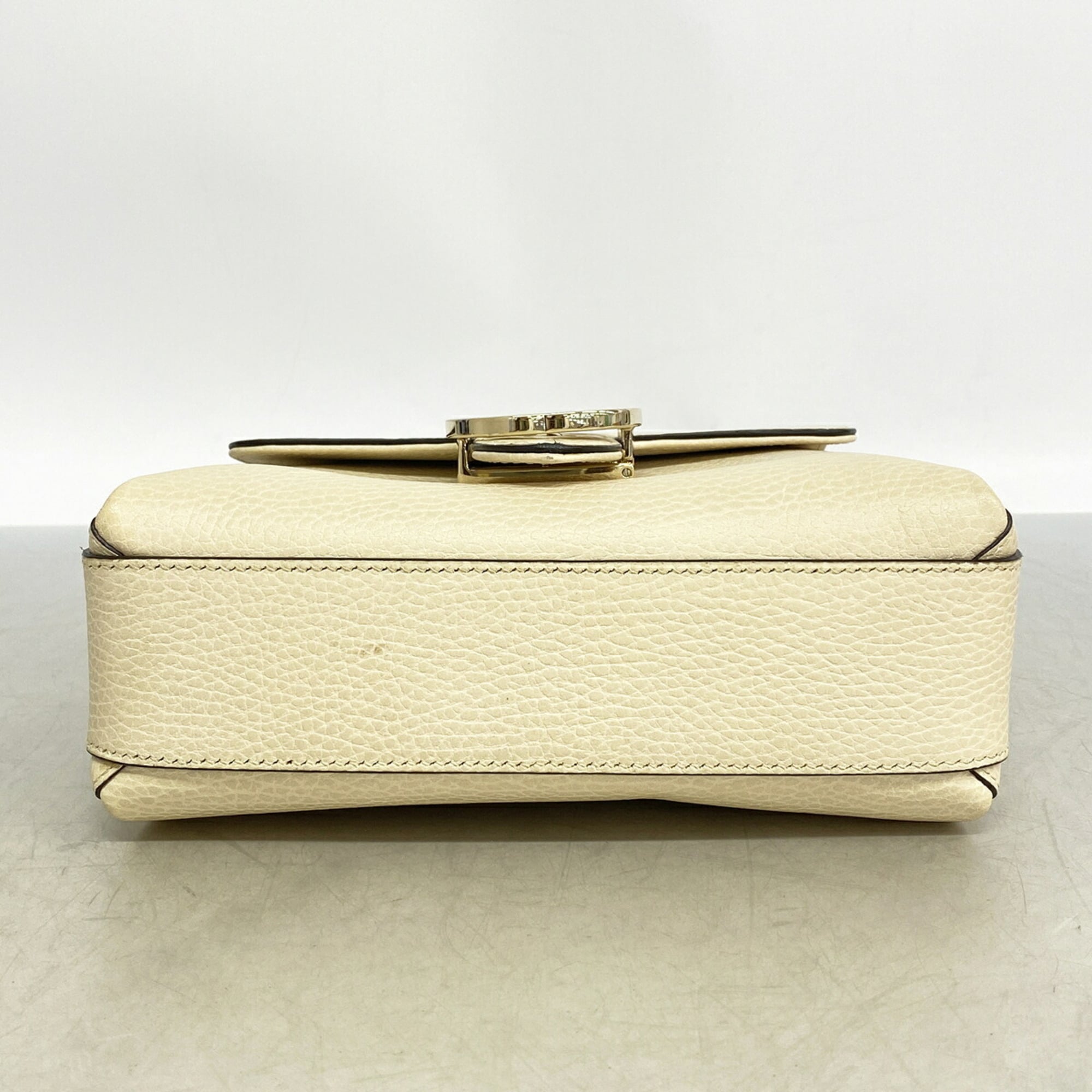 Gucci Ivory Leather Shoulder Bag (Pre-Owned)