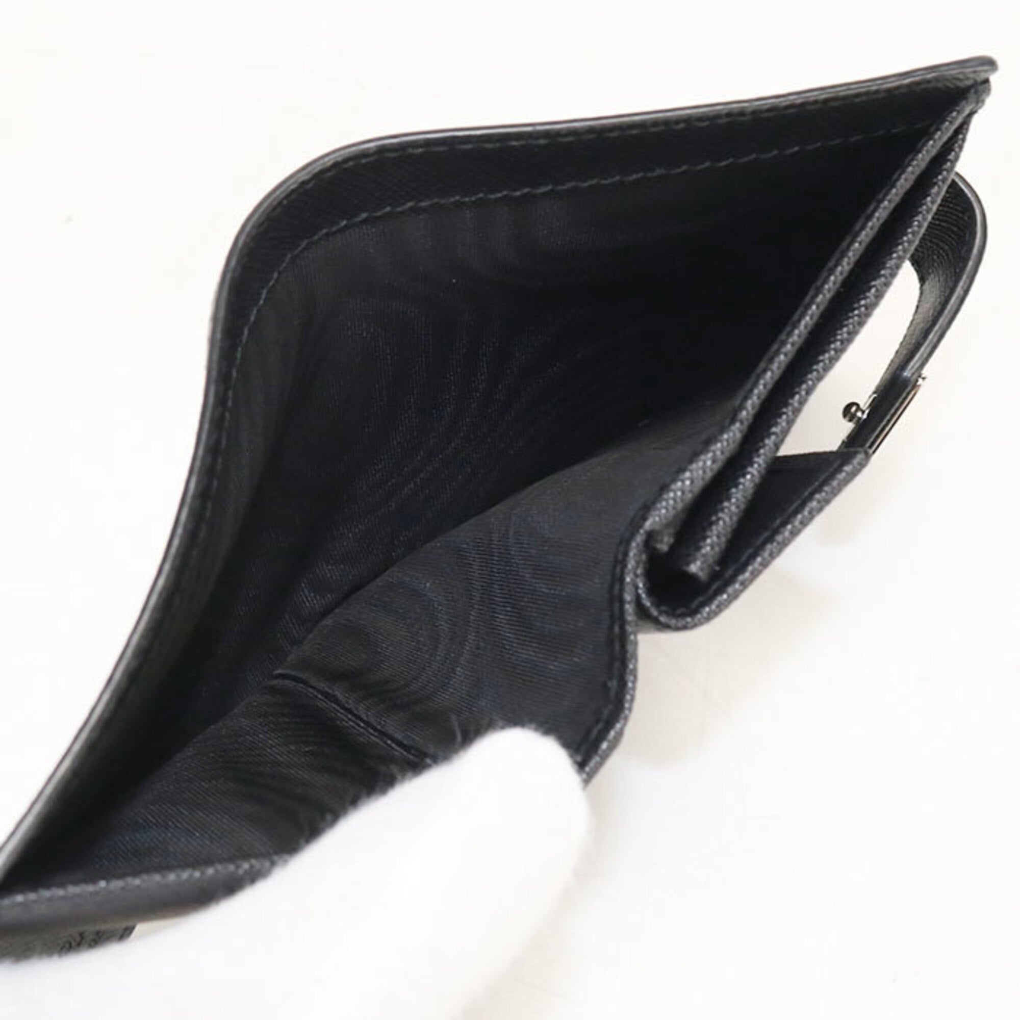 Prada Black Leather Wallet (Bi-Fold) (Pre-Owned)