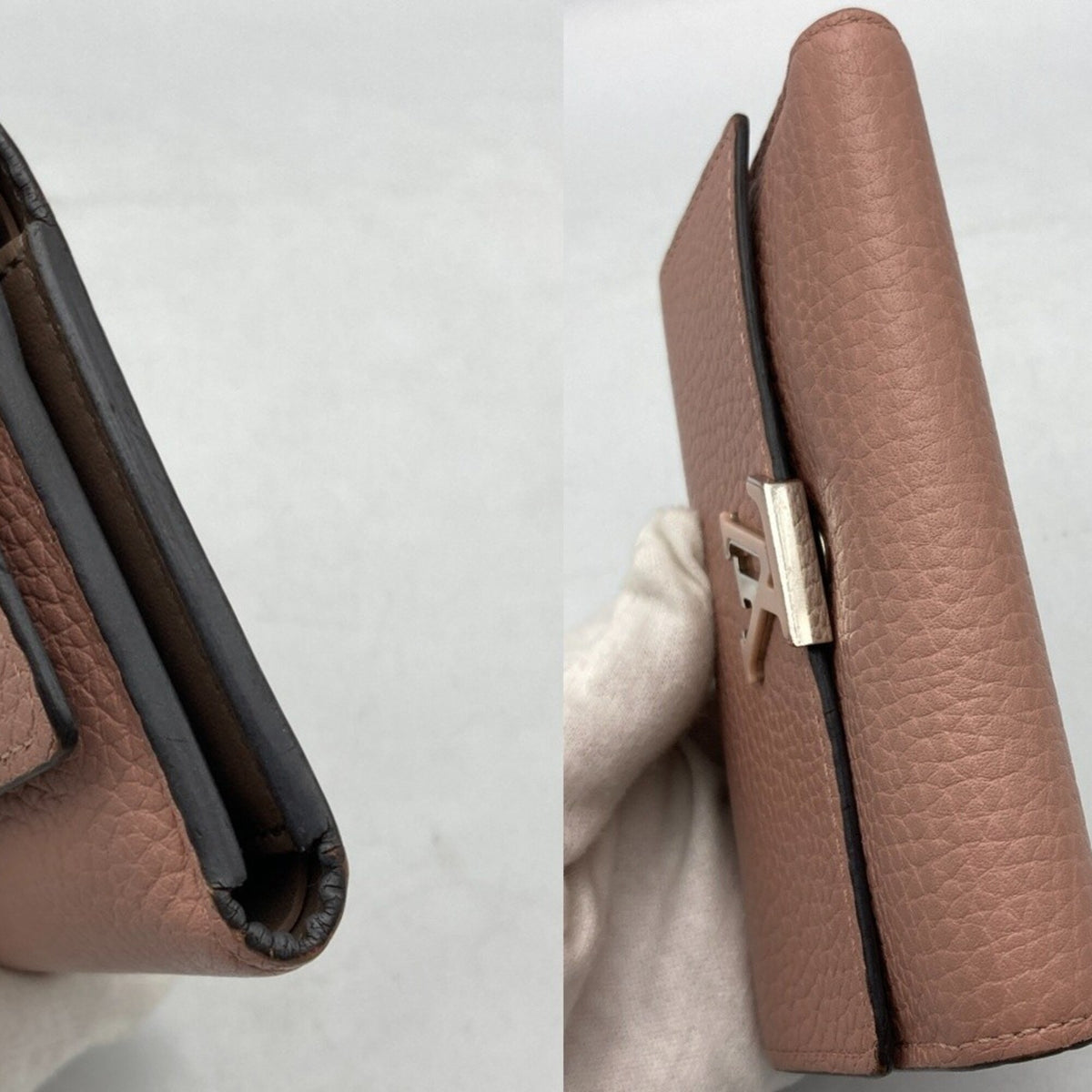 Louis Vuitton Magnolia Pink Leather Wallet (Tri-Fold) (Pre-Owned)